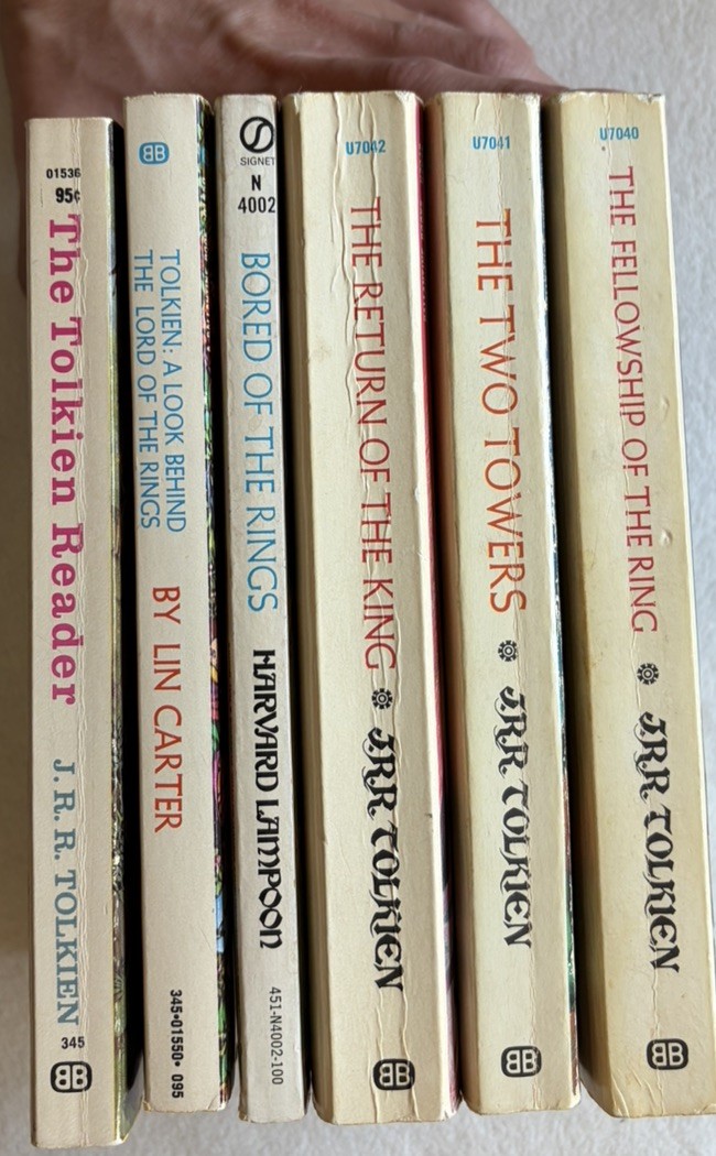 Lord of the Rings JRR Tolkien Ballantine Vintage Paperback Set of 6 Books