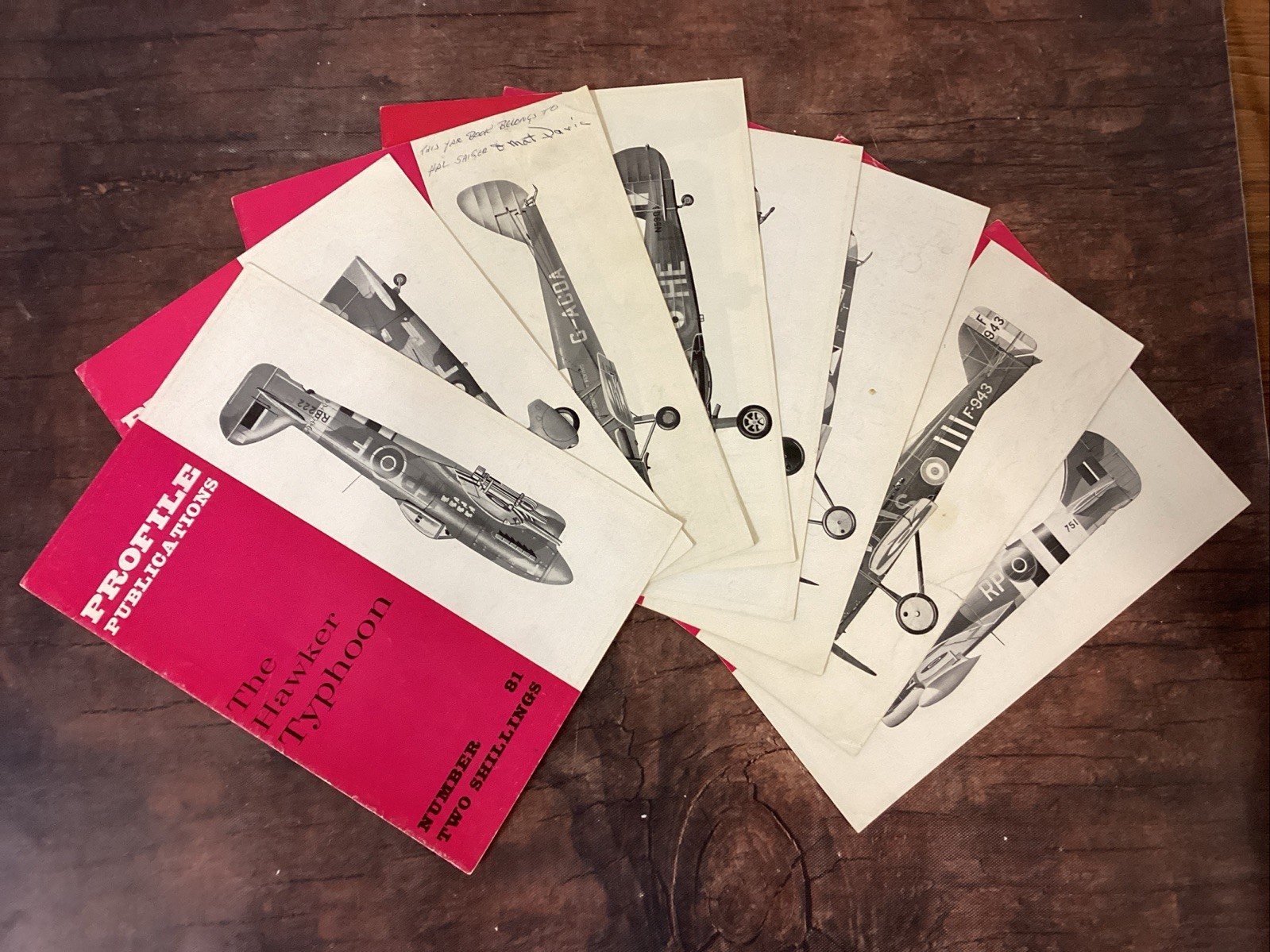 8 Profile Publications WWI and WWII British Warplanes, staple-bound booklets
