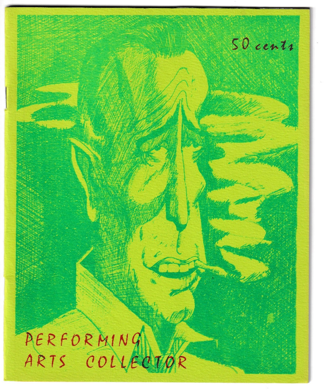 PERFORMING ARTS COLLECTOR #1 – 1973 TV & movie fanzine, Humphrey Bogart on cover