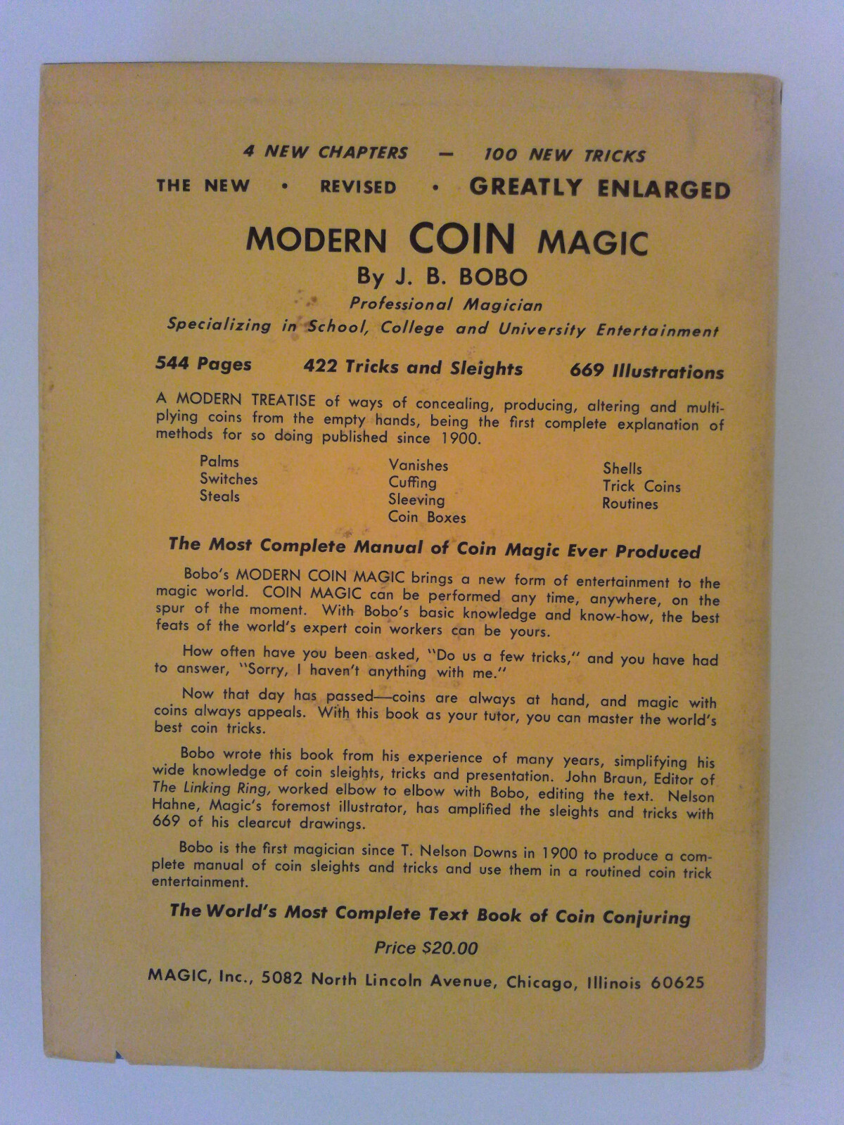 The New Modern Coin Magic. Revised & Greatly Enlarged Edition by Bobo, J. B.