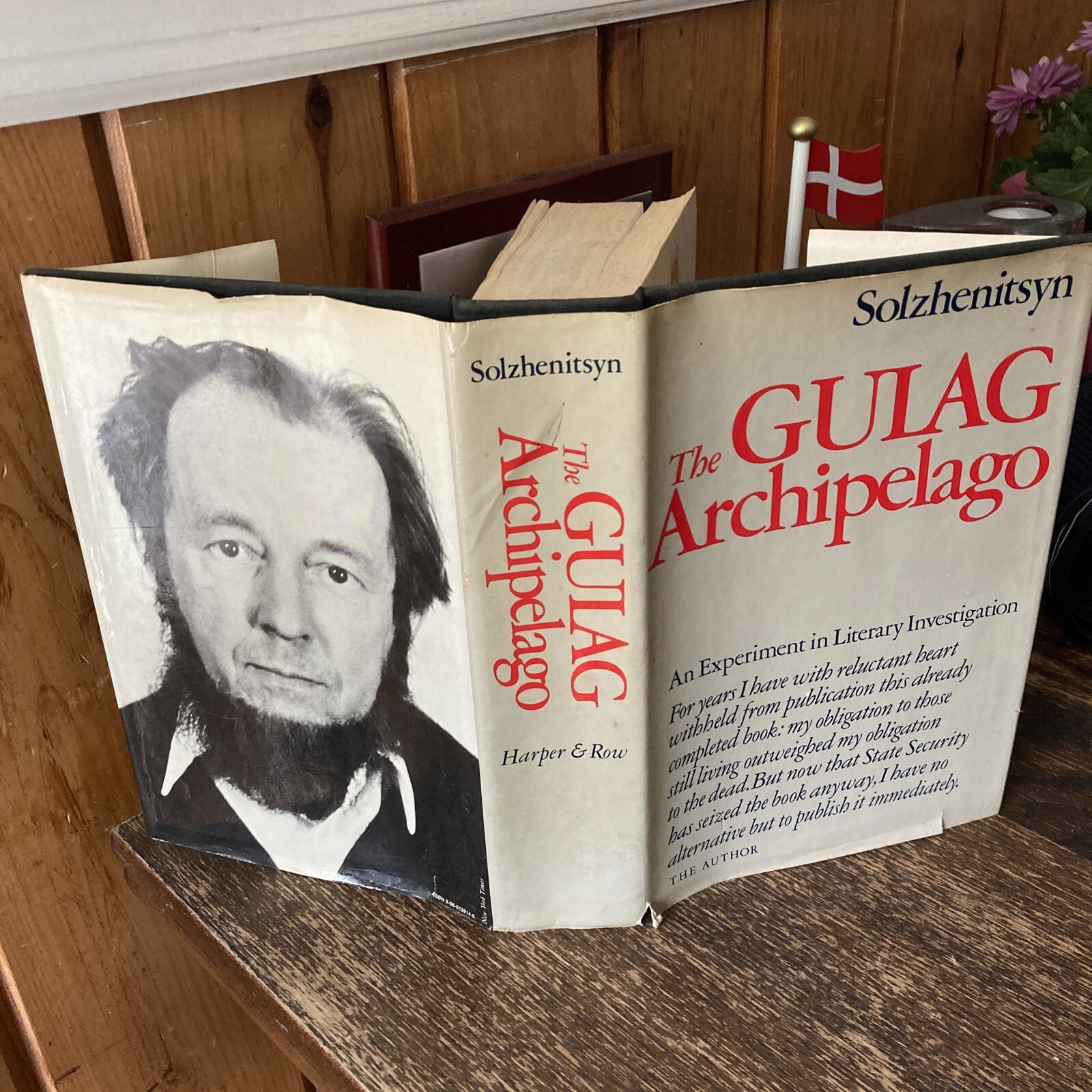 Vtg HC book, The Gulag Archipelago I-II by Alexander Solzhenitsyn, 1974 1st ed.