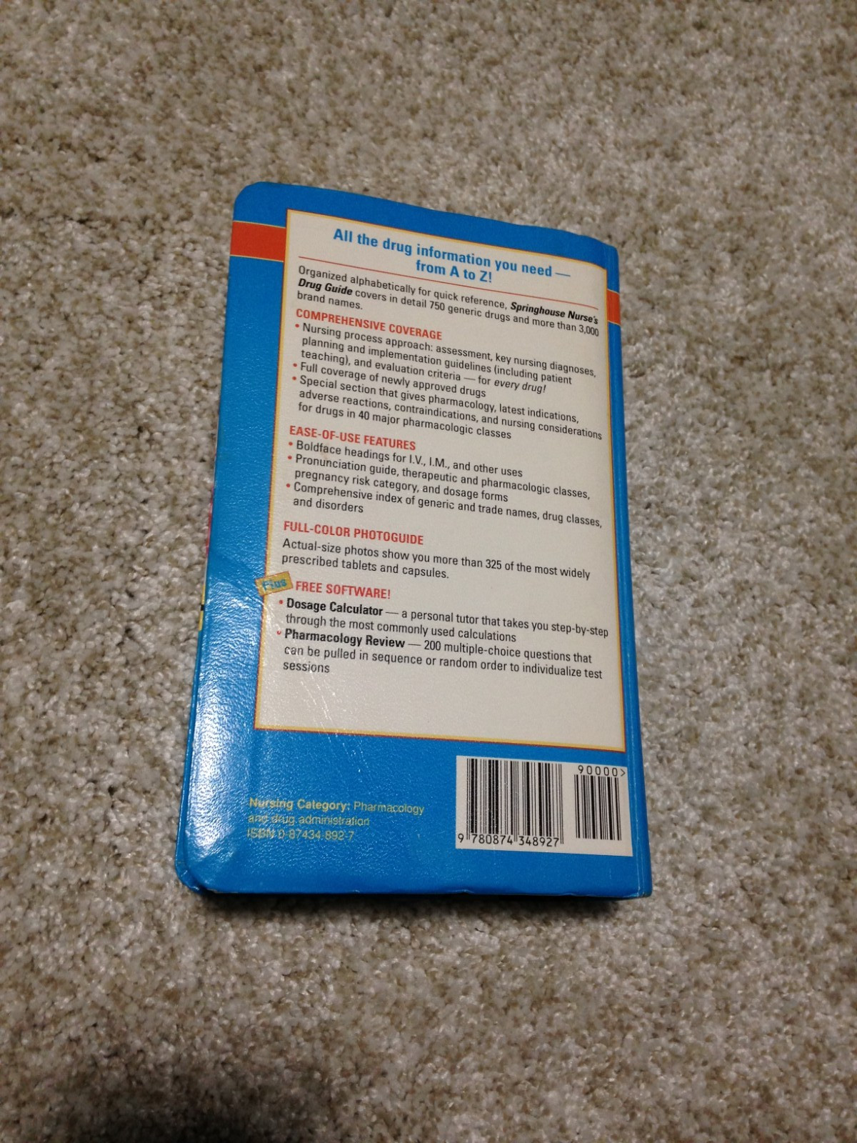 NURSE’S DRUG GUIDE SECOND EDITION PHARM DISK INCLUDED BOOK