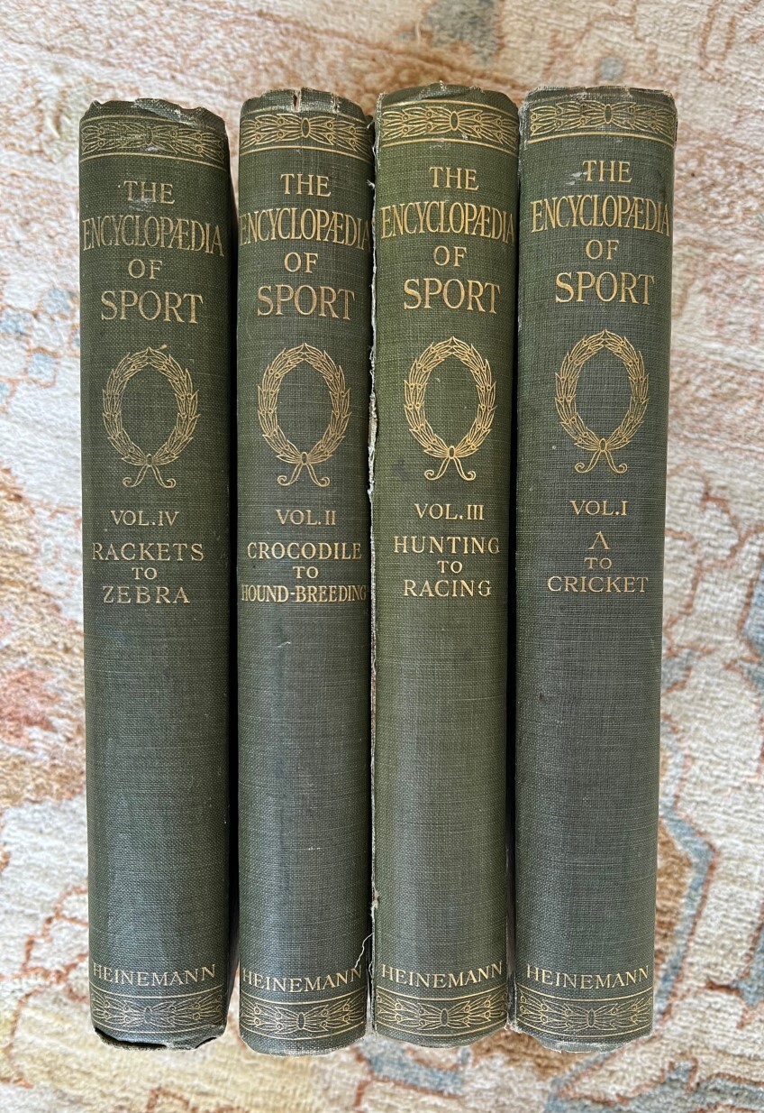 Encyclopedia of Sport & Games In 4 Volumes – Earl of Suffolk-1st Edition- 1912