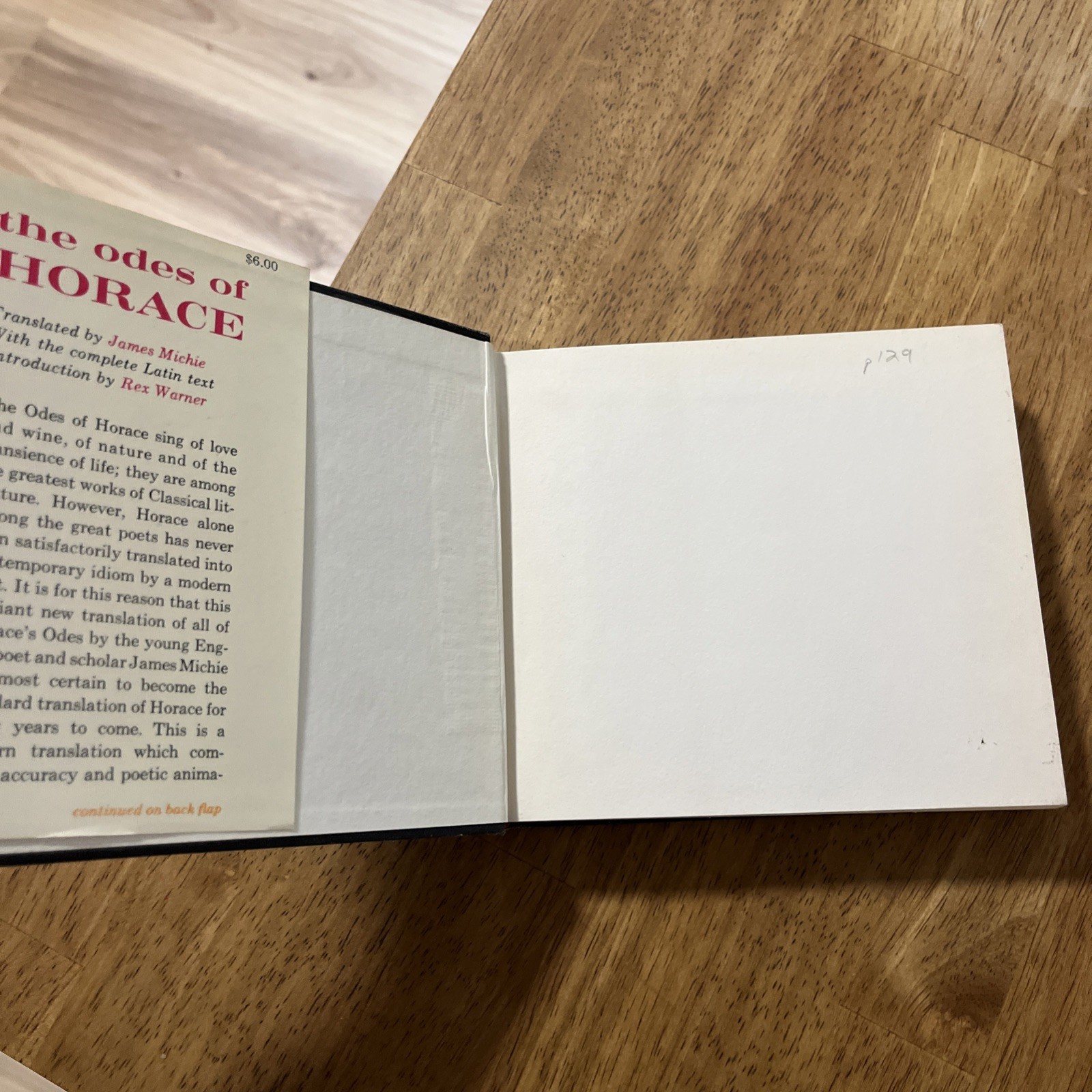 THE ODES OF HORACE 1963 1st printing! with Latin Text (James Michie trans) Orion