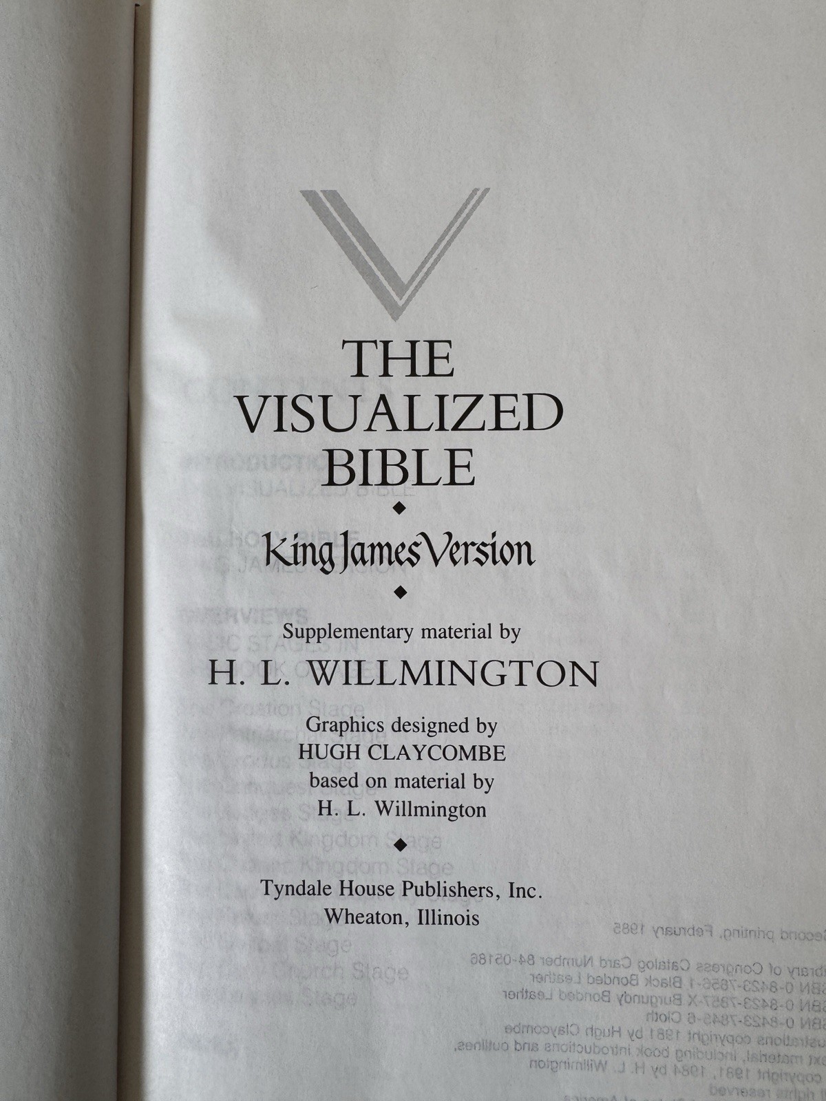 The Visualized Bible KJV Willmington Large Format 2nd Printing 1985 Red Letter