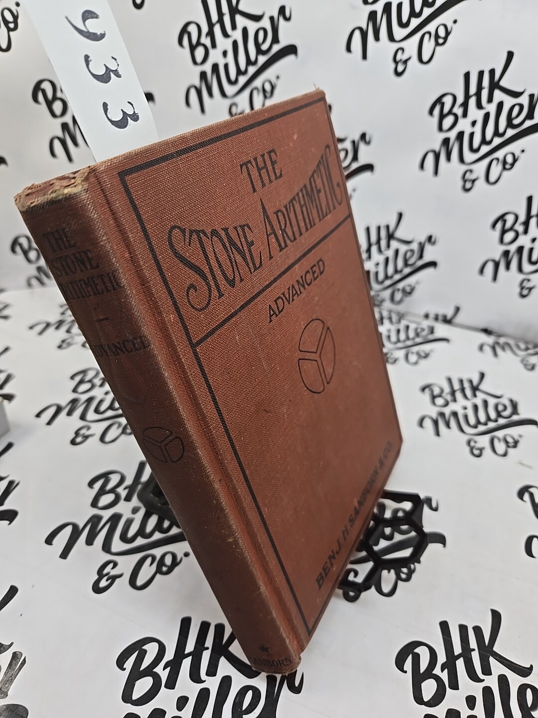Vintage 1925 The Stone Arithmetic Advanced Hardcover Book by John C. Stone