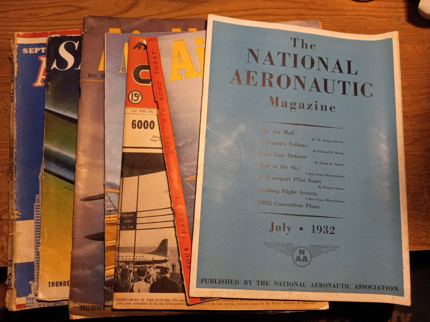 7 various Aviation magazines 1930-1944