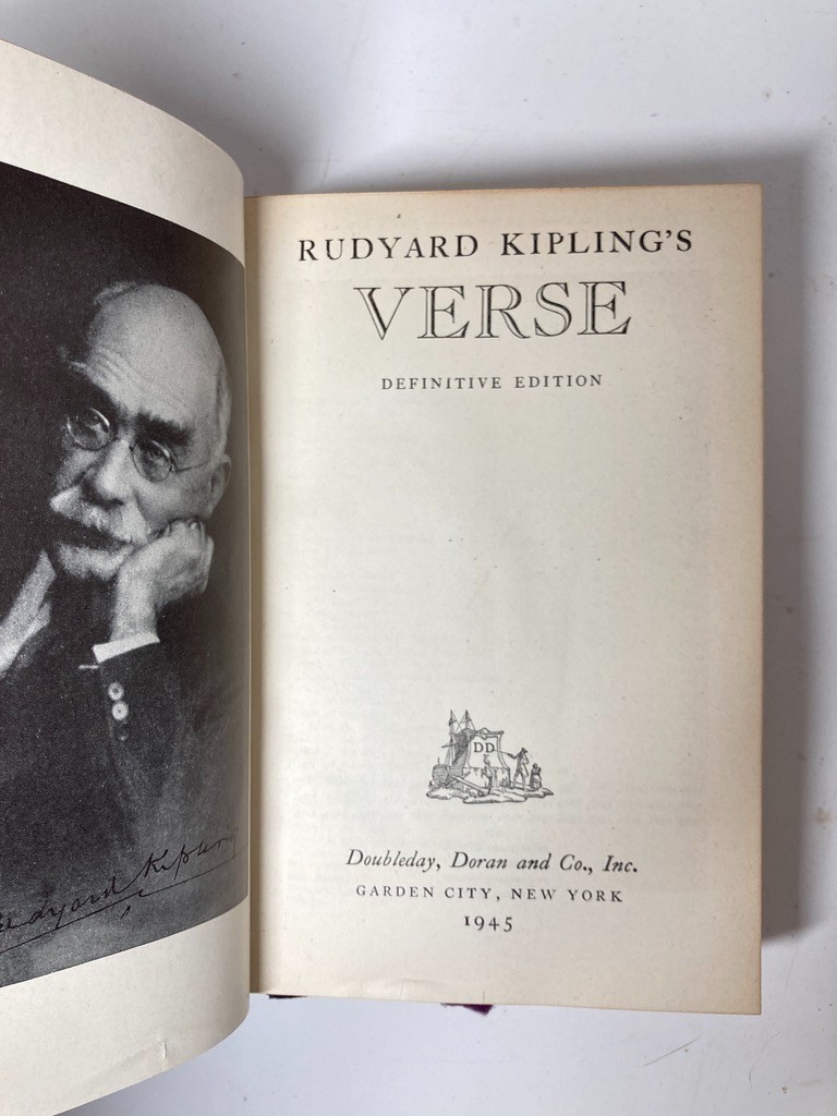 1945 KIPLING’S VERSE Definitive Edition Signed MAURIN Full Morocco Leather