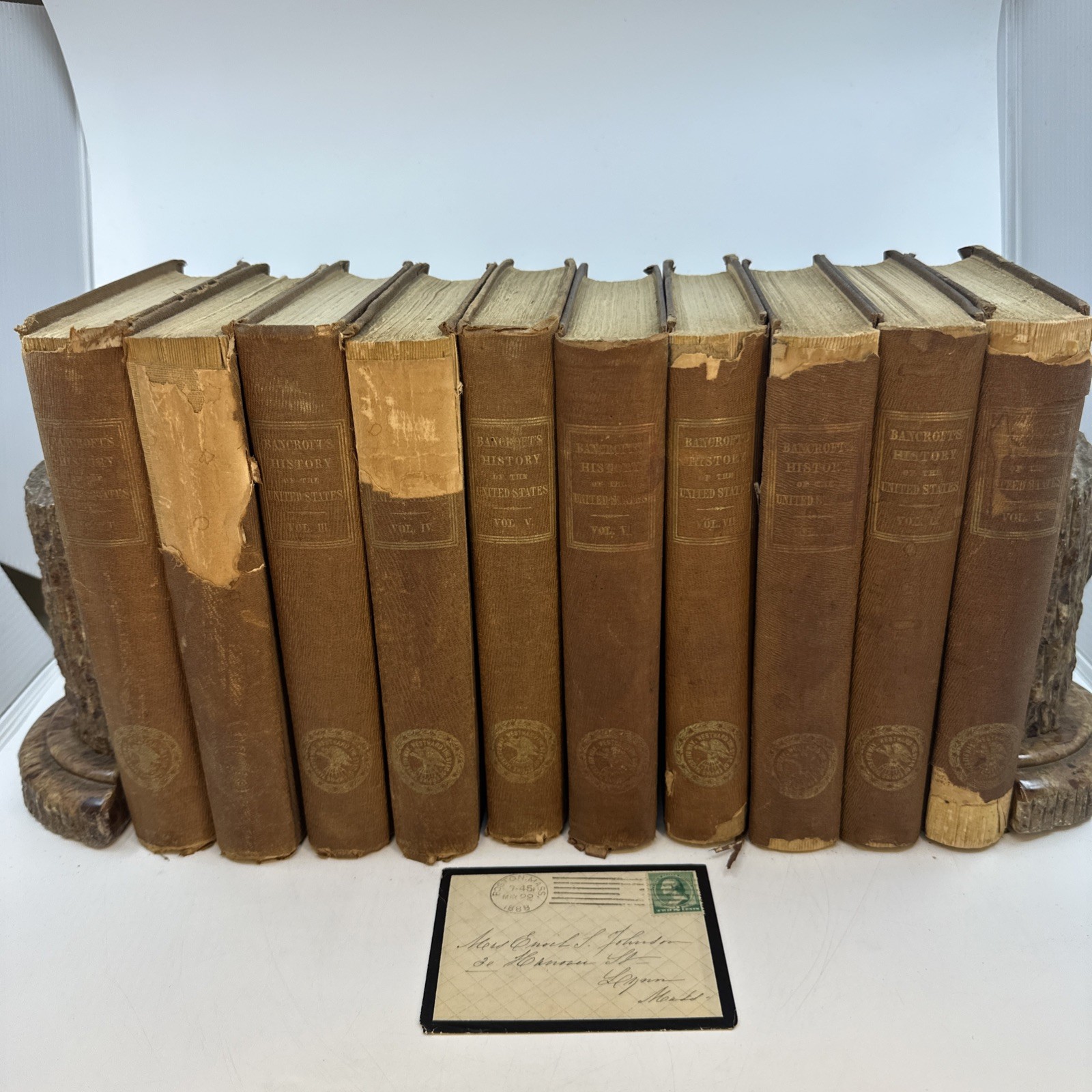 George Bancroft History United States 10 Vol Set 1853-1874 Maps (AI 93)