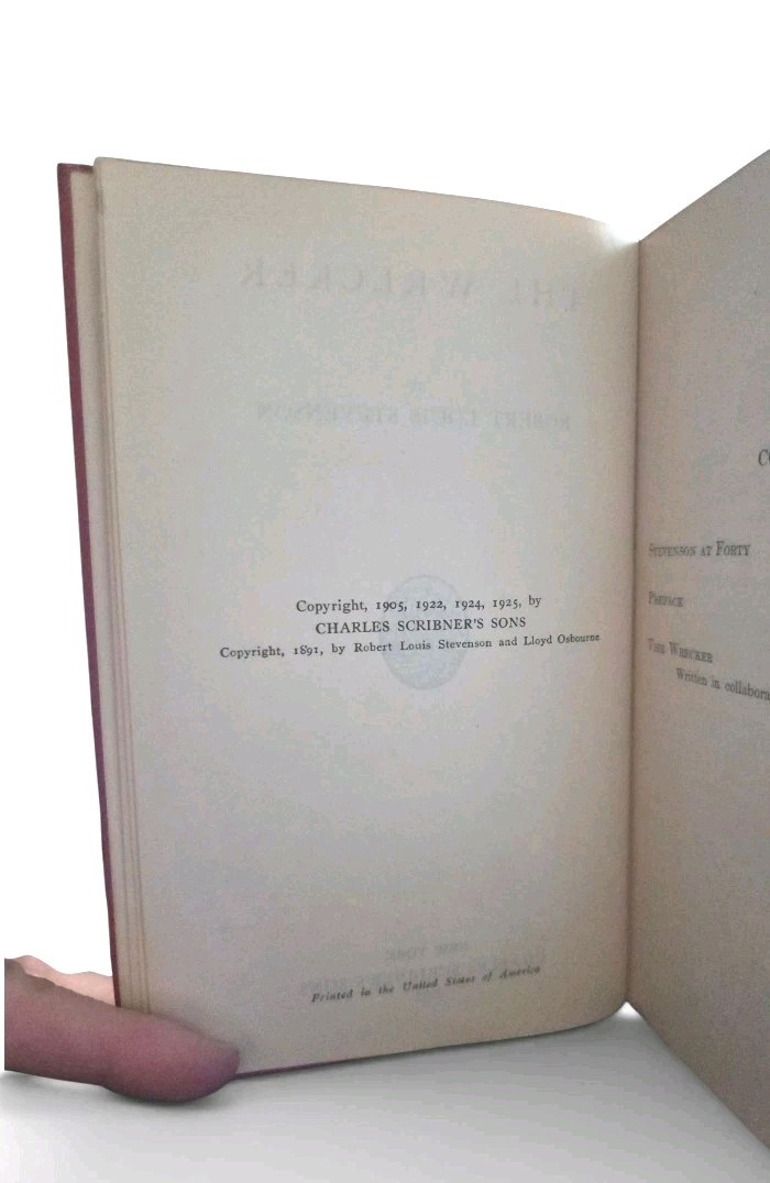 1925 The Wrecker Robert Louis Stevenson HC Charles Scribner’s Sons Vintage