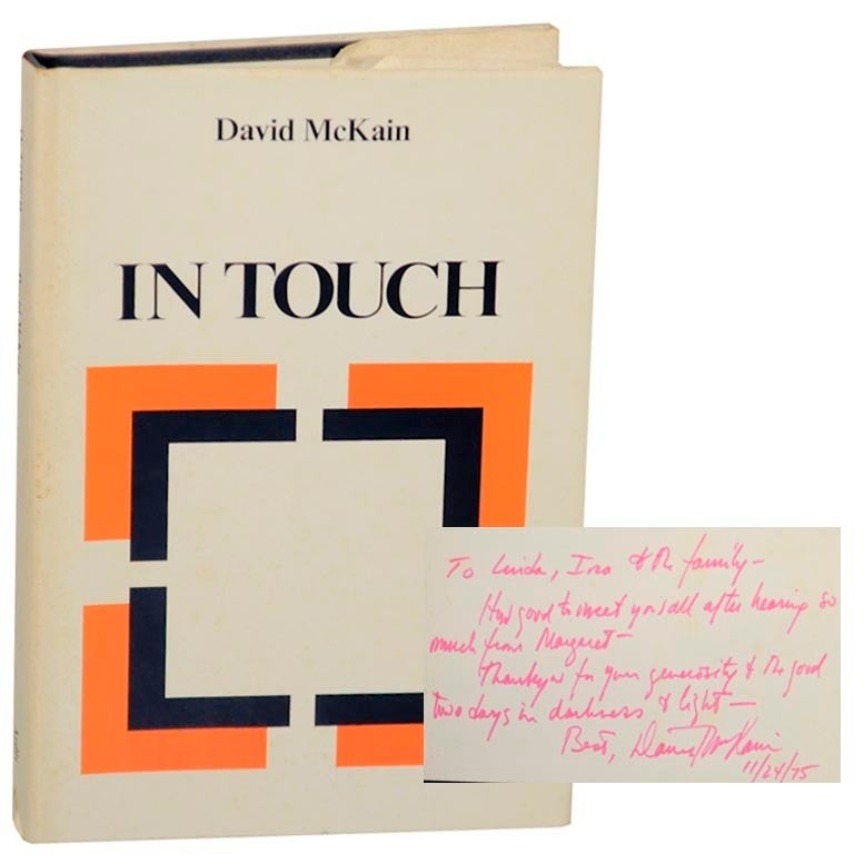 David McKAIN / IN TOUCH Signed First Edition 1975 #154987