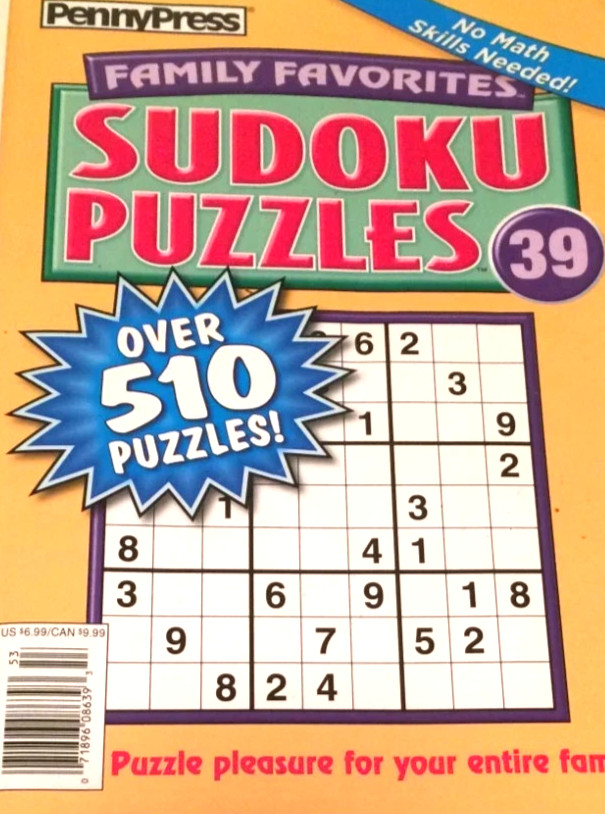 Penny Press Family Favorites Sudoku Puzzles Magazine #39 2025