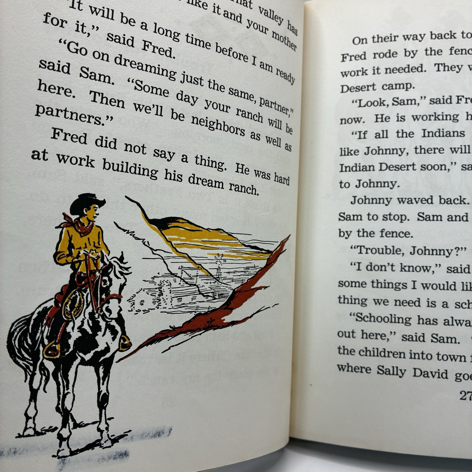 1954 Cowboy Sam and the Indians Edna Walker Chandler HC Beckley Cardy Reader