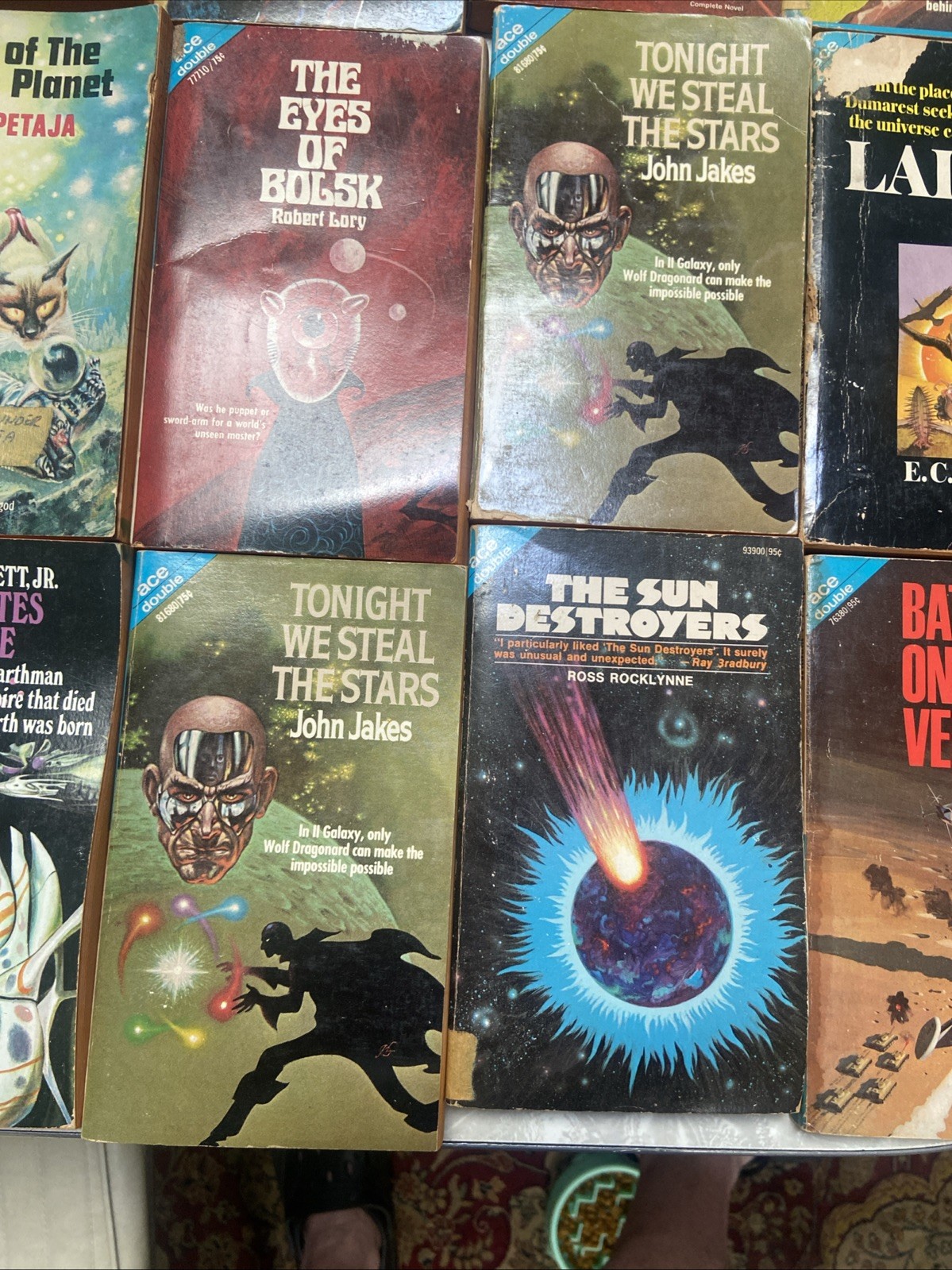 Vintage Ace Double Paperbacks SCI-FI lot of 24 science fiction novels 1960s