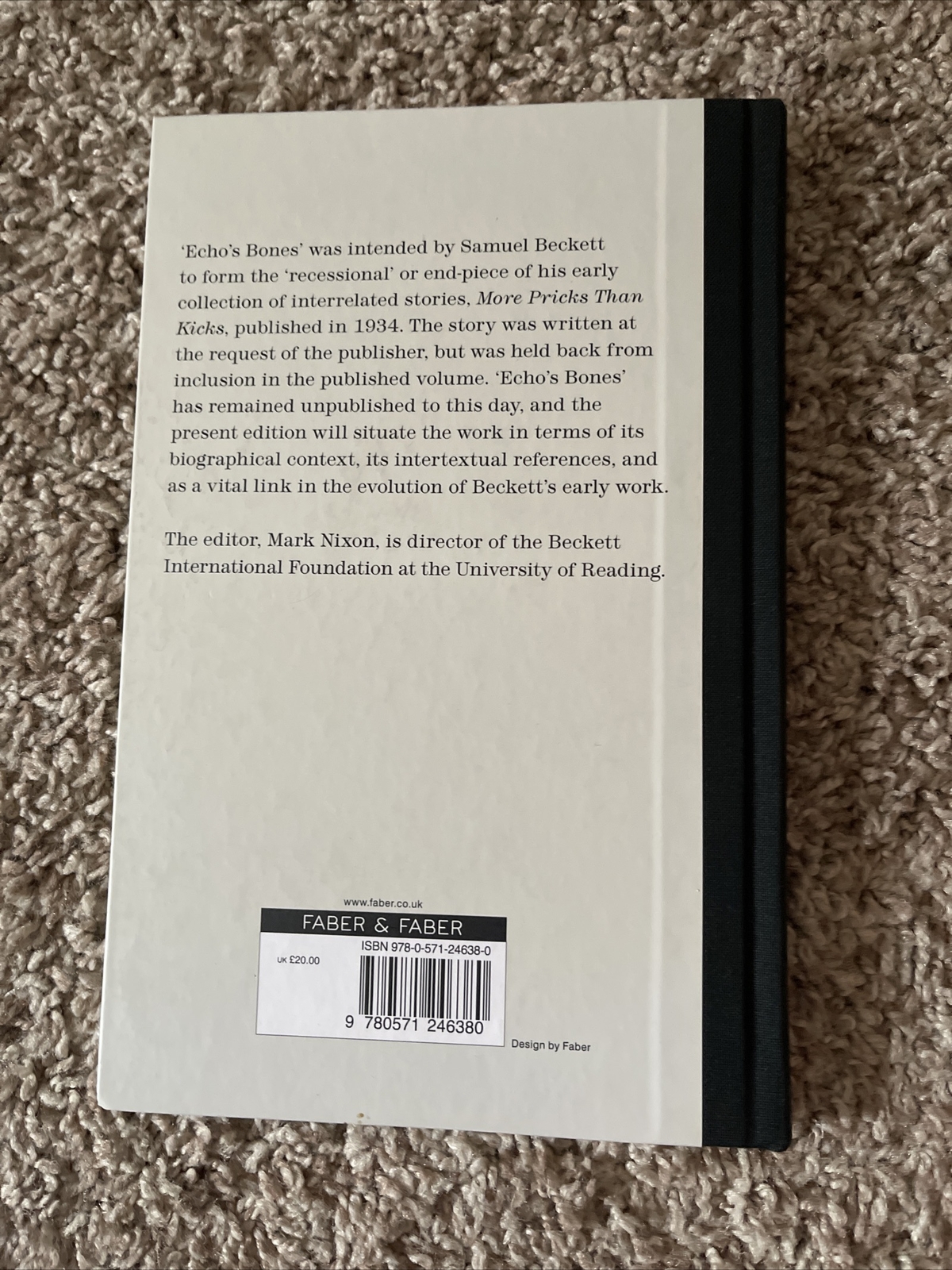 Echo’s Bones,Samuel Beckett, FIRST EDITION ,1st Edition, Hardback