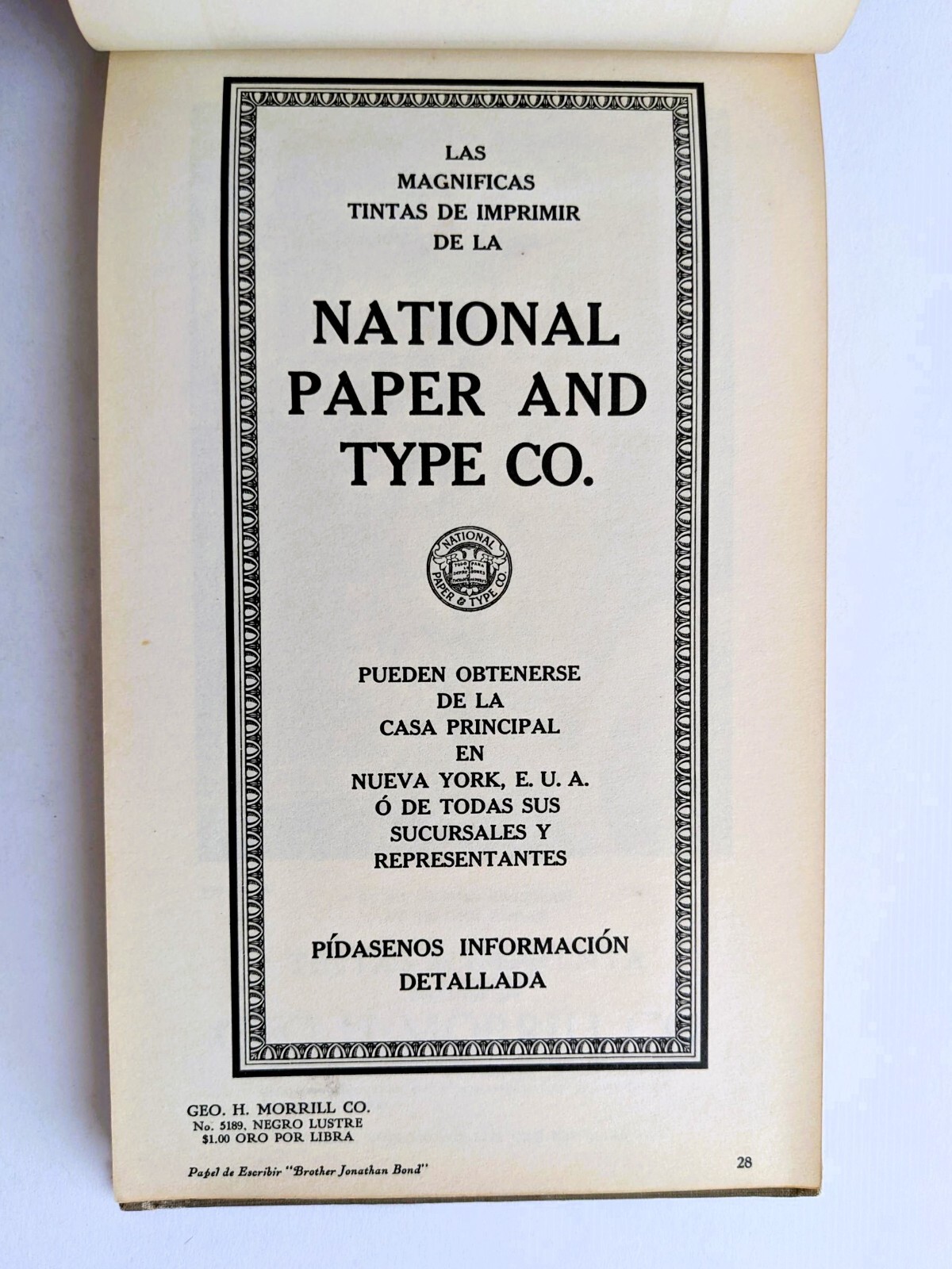 PRINTING INK CATALOG for SOUTH AMERICA & MEXICO PUBLISHERS with 100 SAMPLES 1920
