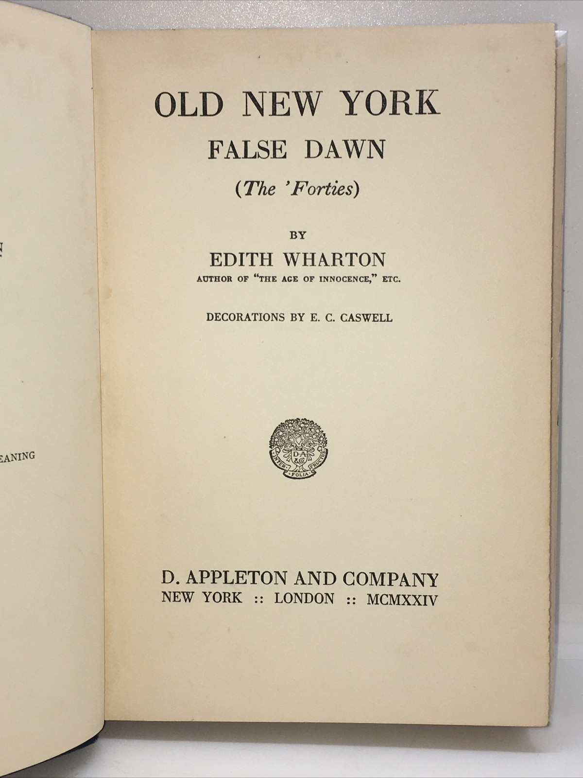 Rare 1924 Edith Wharton First Edition Old New York 4 Book Set, 1 SIGNED!! HCDJ
