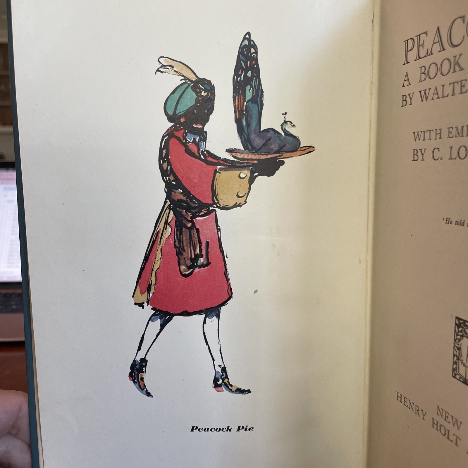 Peacock Pie – Walter de la Mare – Lovat Fraser Illus Early HC **Bonus Cut-Outs**