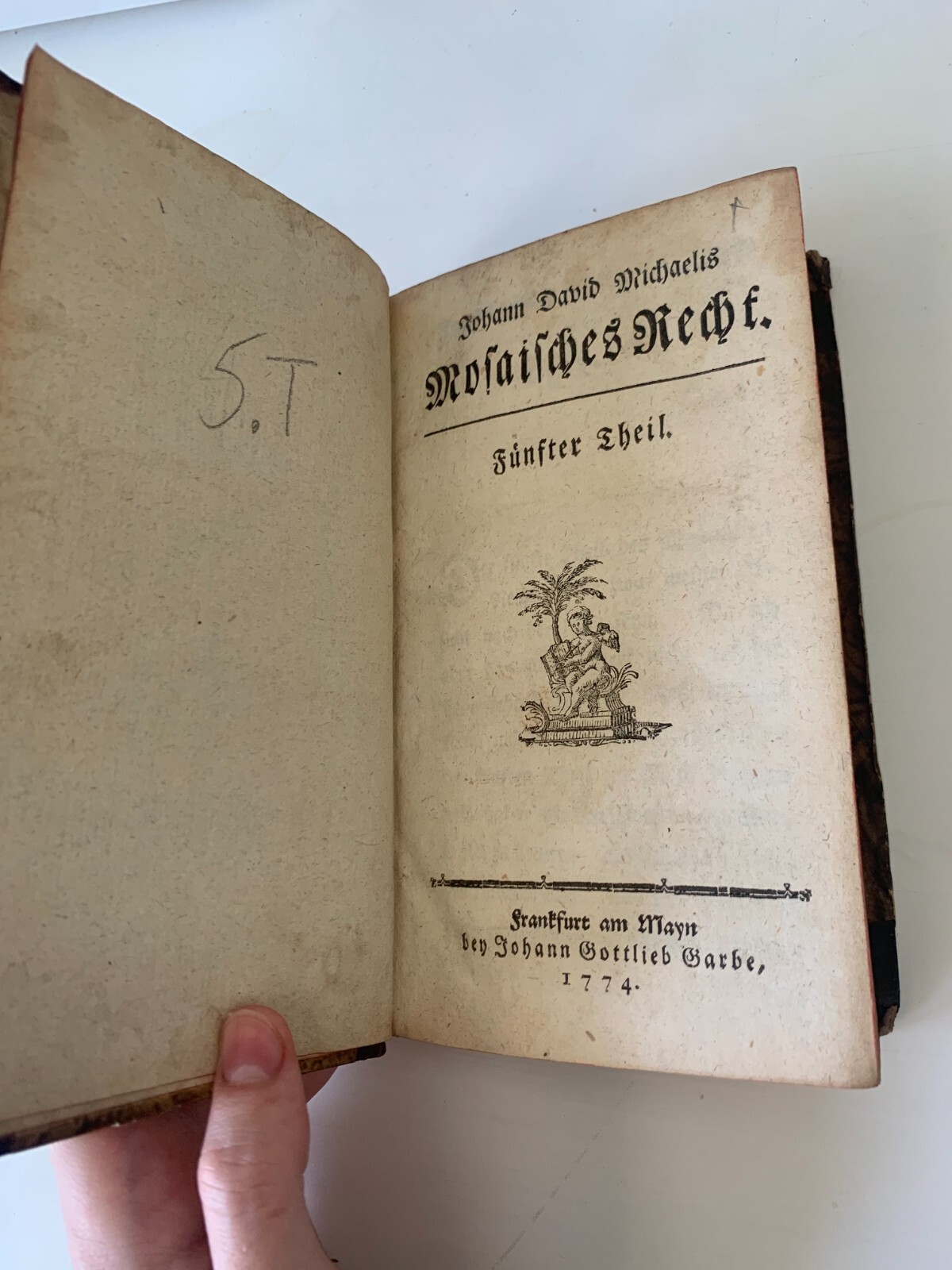 Mosaisches Recht Volume 5: Johann David Michaelis. Hardcover, 1774