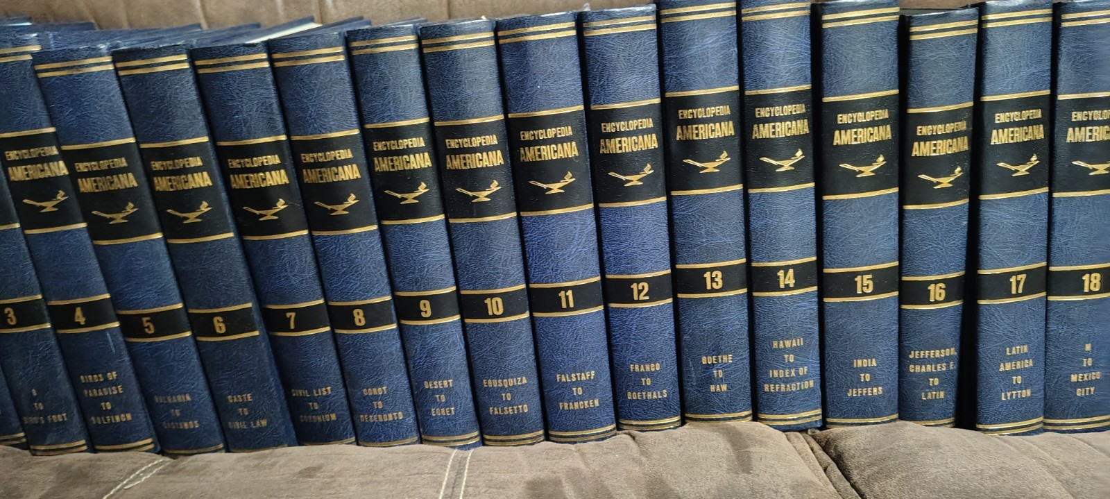 1964 Encyclopedia Americana Blue Staging Edition 30 Volume Collection Hardcover