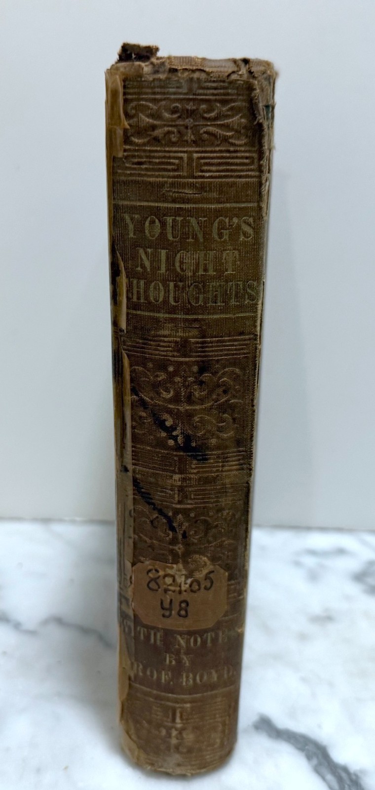 NIGHT THOUGHTS ON LIFE, DEATH AND IMMORTALITY – BY EDWARD YOUNG – 1851 HARDCOVER