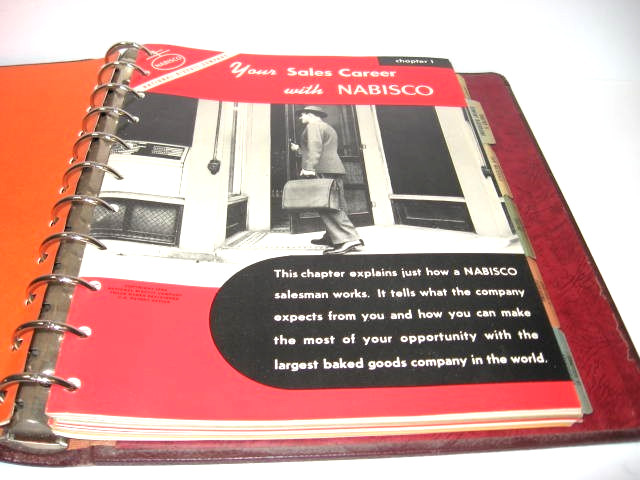 Vintage 1954 The Nabisco Salesman’s Guide 3 Ring HC Advertising Collectible