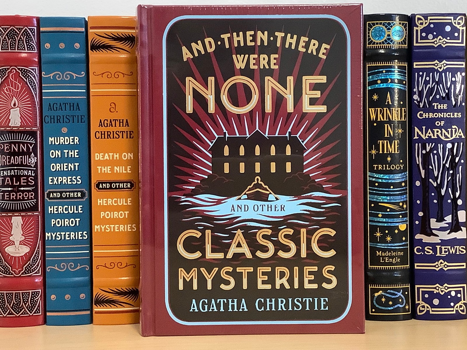 And Then There Were None & Other Classic Mysteries by Agatha Christie – leather