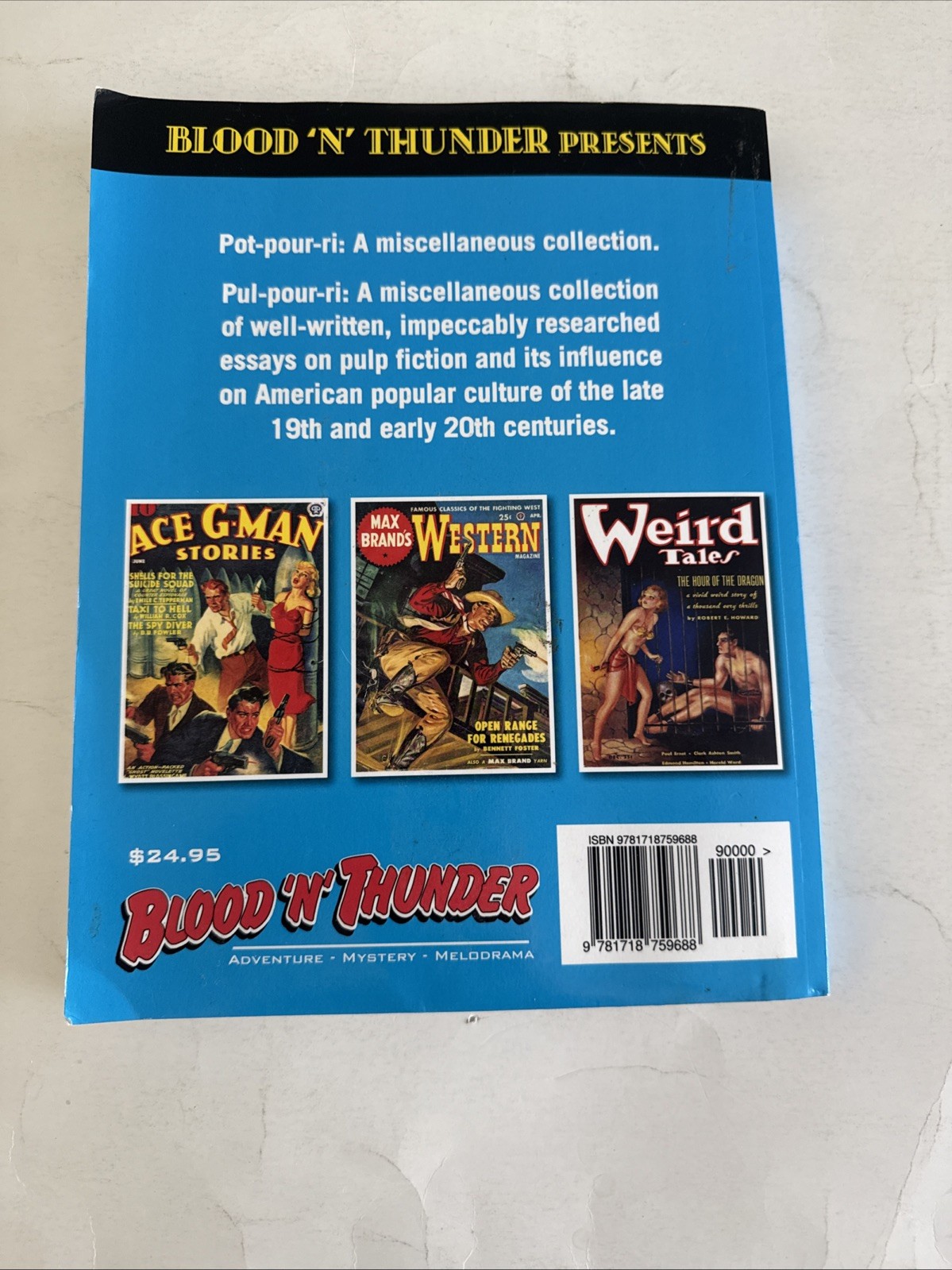 New ~ Blood ‘n’ Thunder Presents 4: Pulpourri Flynn’s weekly Detective Fic ~ TPB