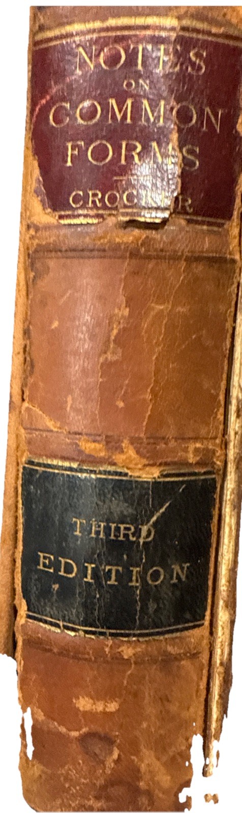 Rare Antique 1883 Law Book Notes On Common Forms MA LAW Uriel H Crocker