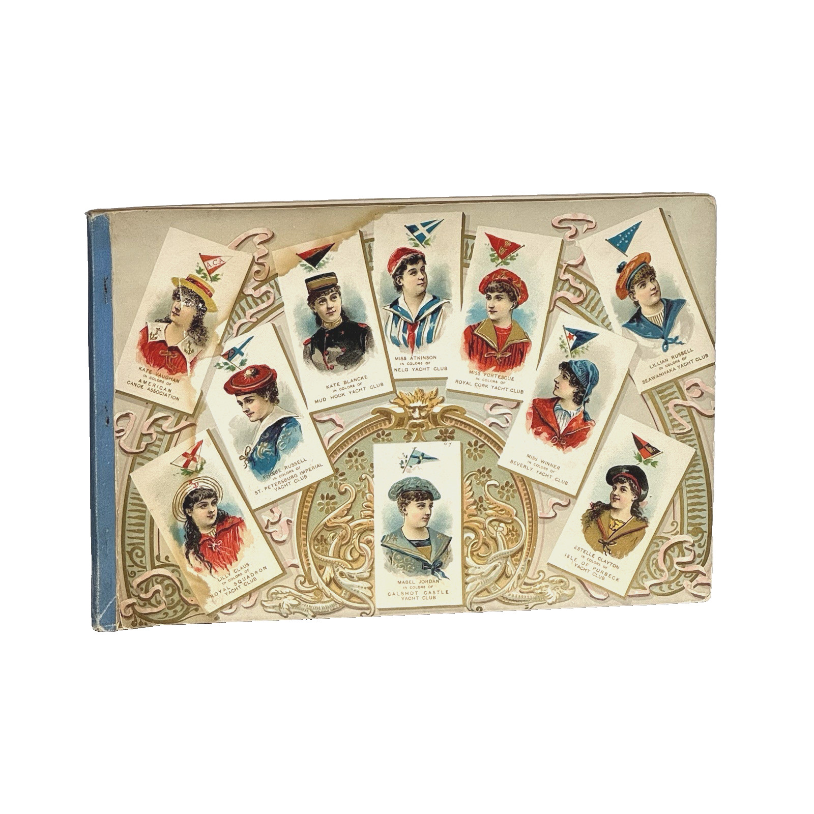 1889 Yacht Colors Fancy Dress Musical Instruments. W. Duke Sons Cigarette Album.