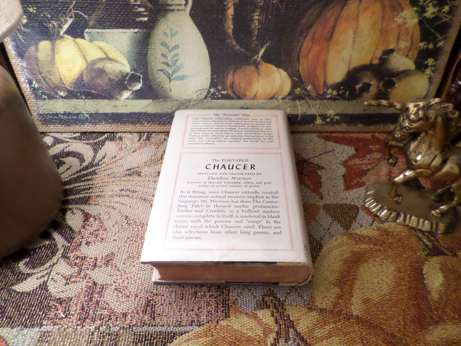 The Portable Chaucer 1953 Geoffrey Chaucer Vintage Hardcover /w Dust Jacket