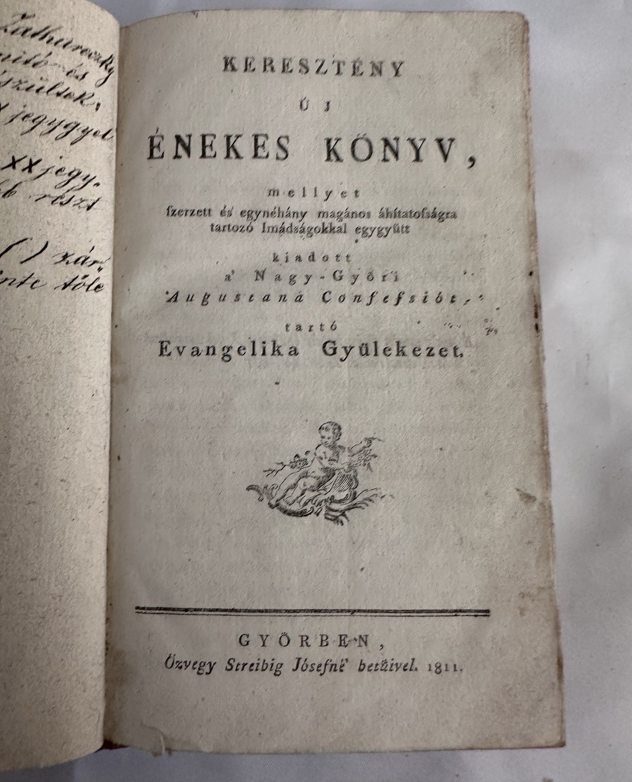 1811 Hungarian Lutheran Hymnal Prayer Book Kereszteny Uj Enekes Konyv Gyor RARE