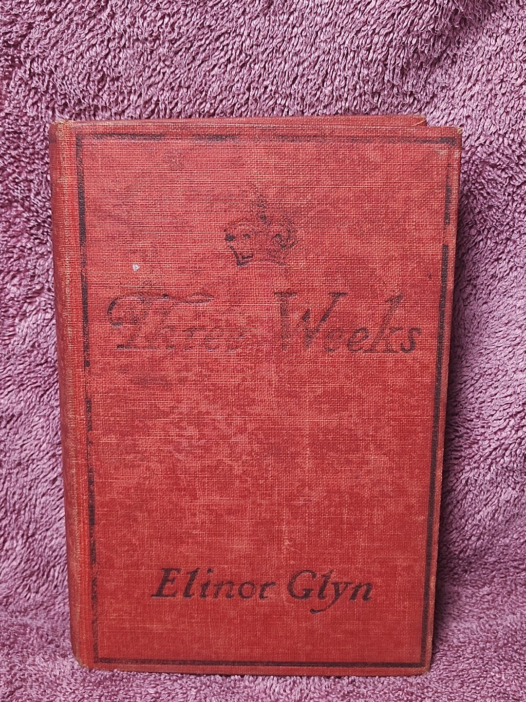 Rare Antique 1907 Three Weeks by Elinor Glyn The Macaulay Co. Red Hard Cover