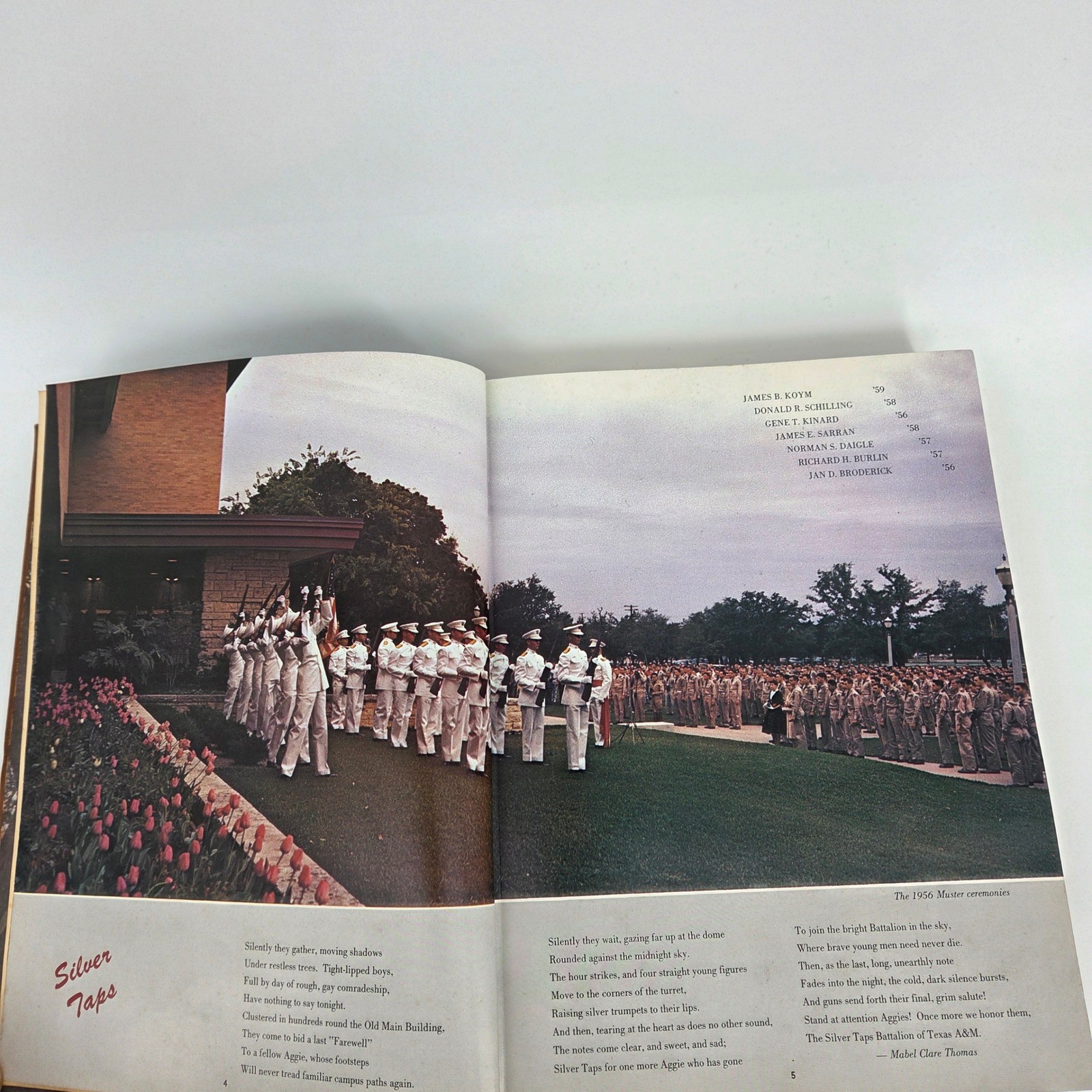 Aggieland Aggies 1956 Vintage Texas A&M University College Yearbook Table Decor