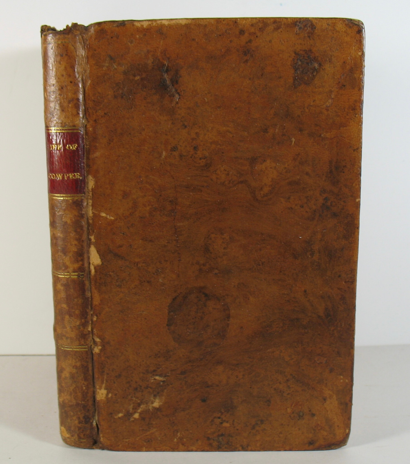 William Cowper 1817 Memoirs Early Life Letters Romantic Poetry Leather Binding