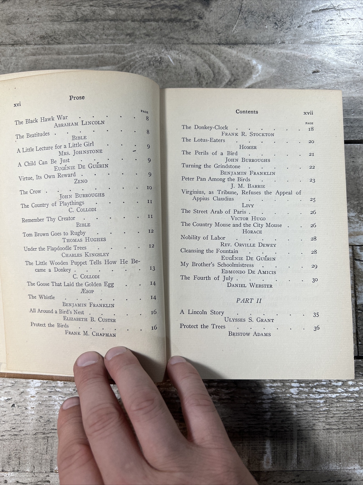 1908 Antique Children’s Language Book “Prose That Every Child Should Know”