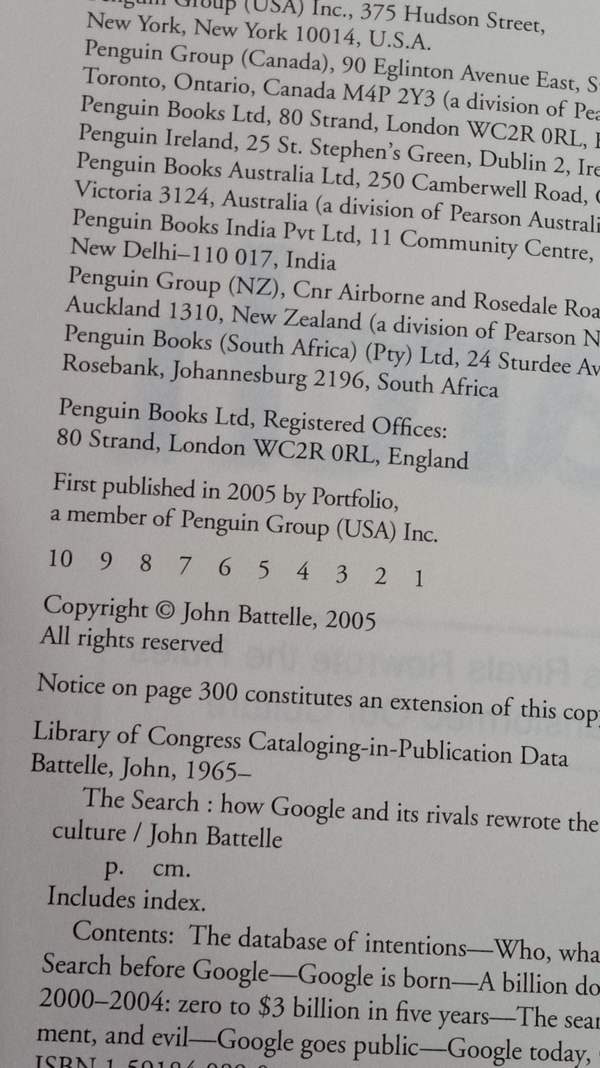 The Search John Battelle First Edition 2005 Google Business Technology