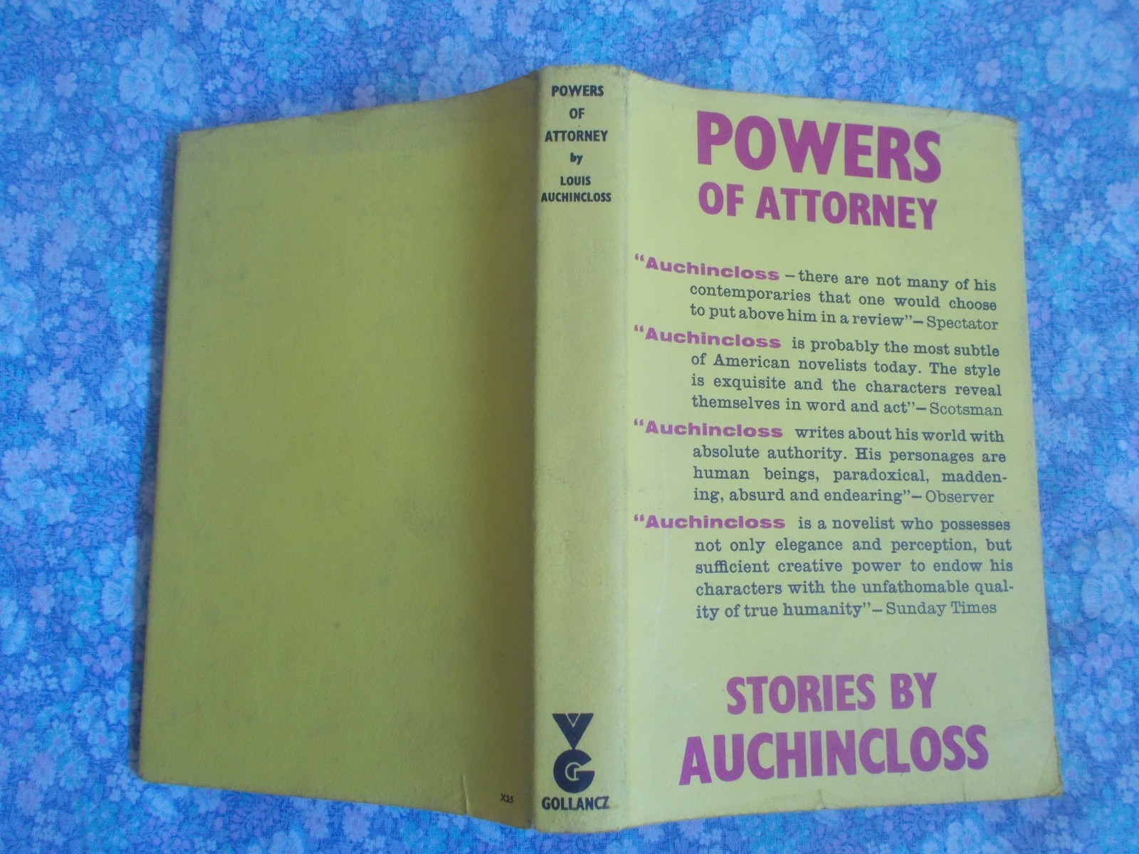 Louis Auchincloss POWERS OF ATTORNEY 1963 UK 1st dw short stories RARE