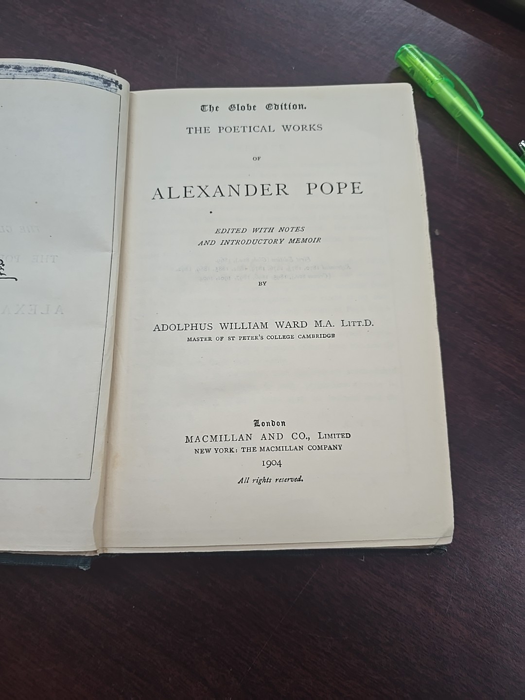 The Poetical Works Of Alexander Pope 1904