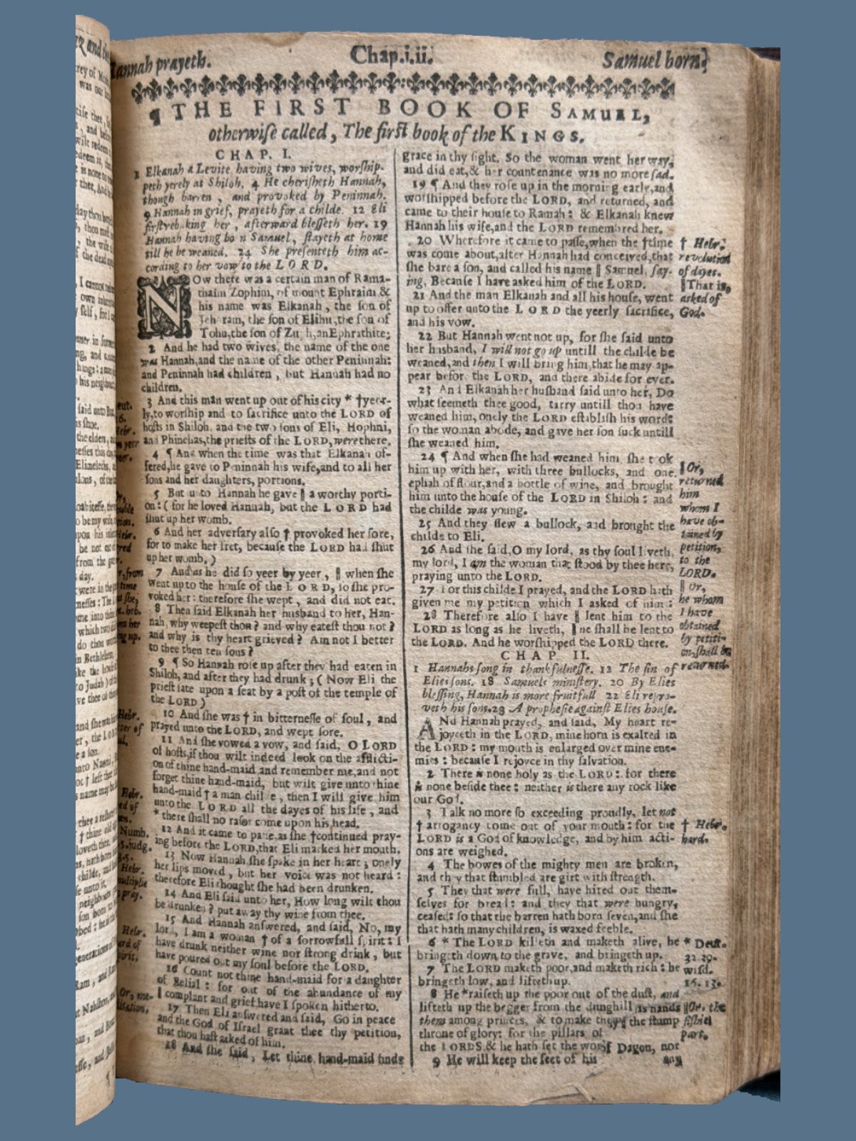 1639 Octavo King James Bible with Genealogies in Modern Binding