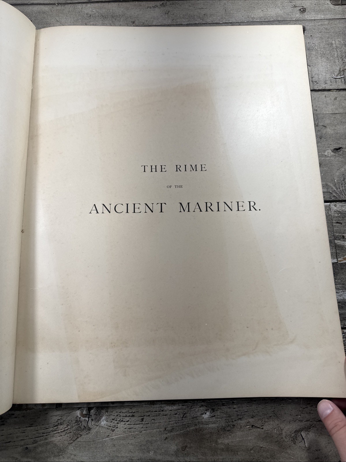 1886 Poetry Folio “The Rime of the Ancient Mariner” Coleridge, Gustave Doré