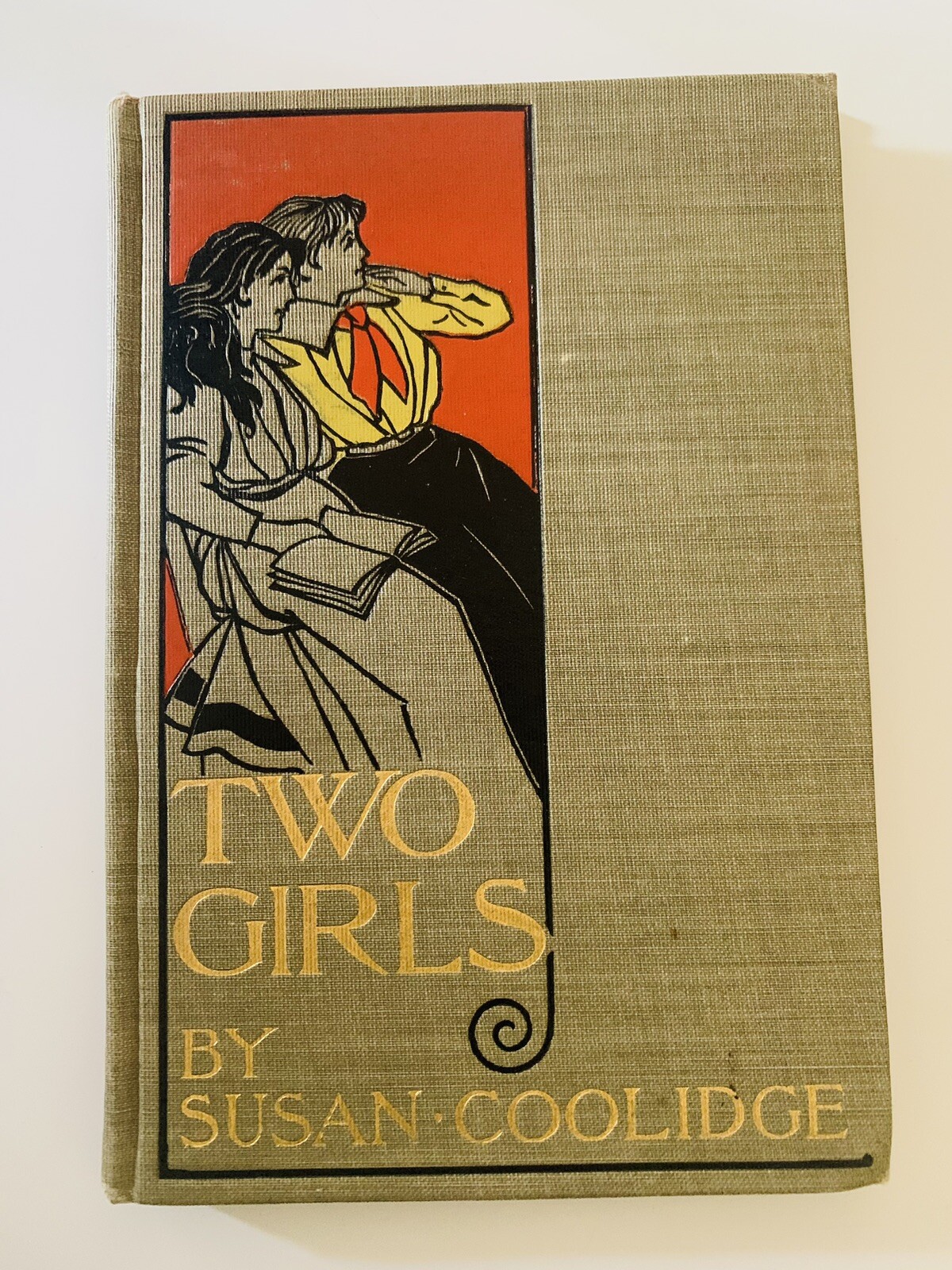 1900 Two Girls Susan Coolidge Hardcover Vintage Book Boston Little Brown & Co