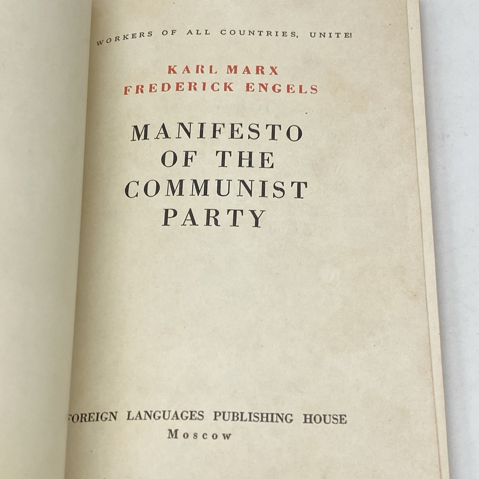 2 Vintage Classic Communist Books Pocket Sized Published in English by USSR