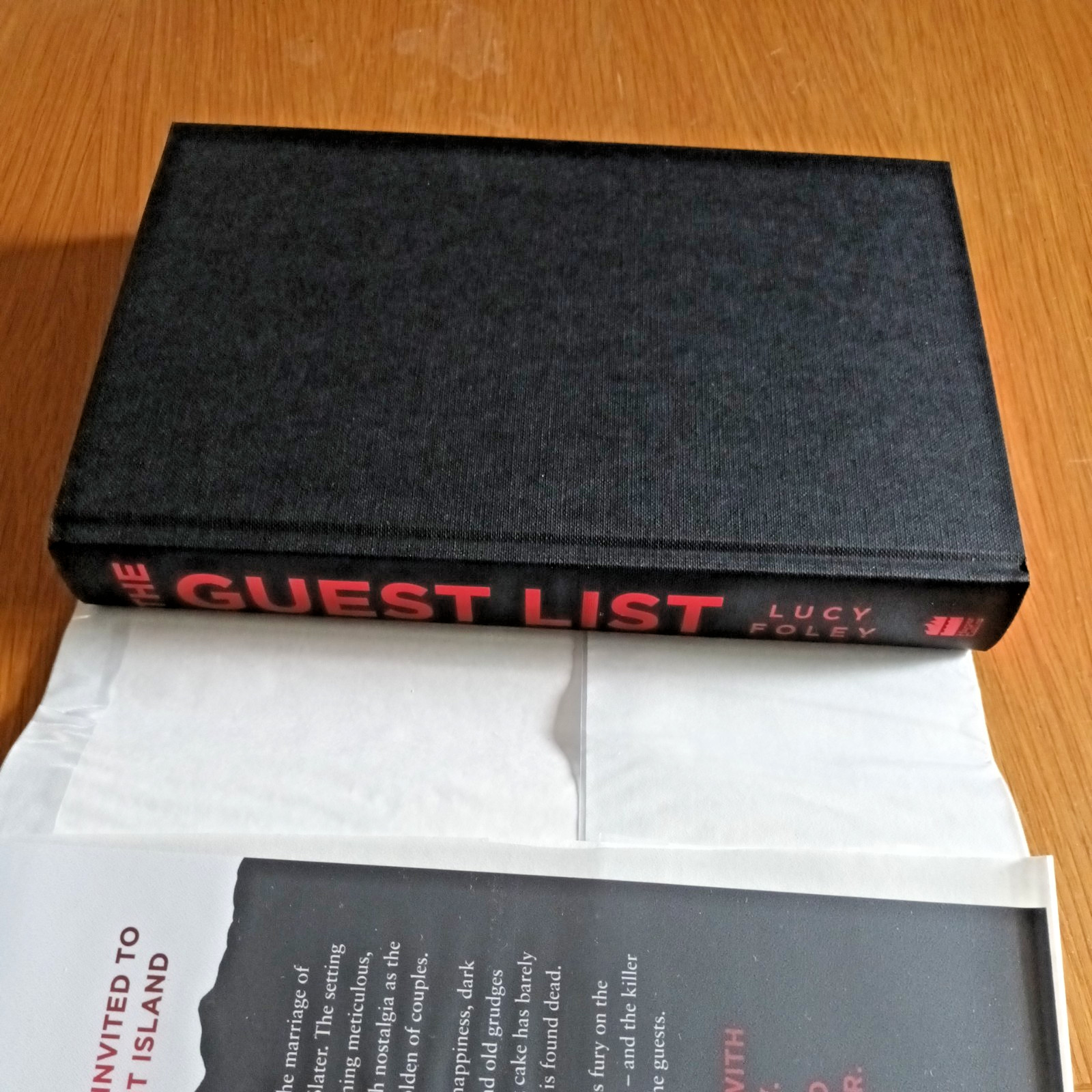 Lucy Foley, The Guest List, Signed 1st Print Hardback, Red Sprayed Edges- 2020