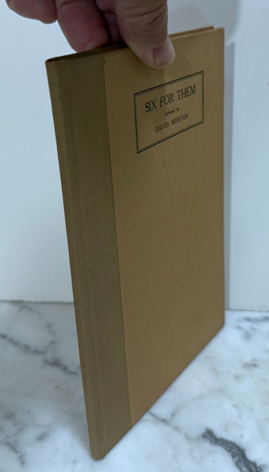 SIX FOR THEM – GATHERED BY DAVID MORTON – 1931 – HC – POETRY SOCIETY OF AMHERST