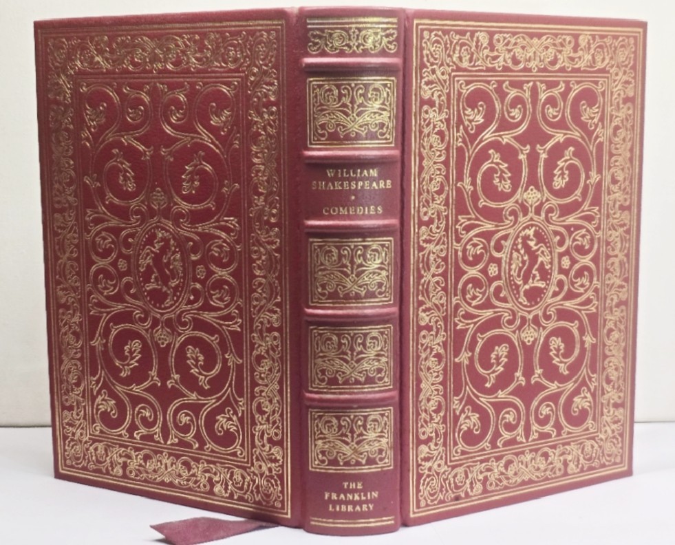 Wm Shakespeare 8 Comedies 1978 Franklin Library Ltd Ed Full Leather 22K Gilt VG