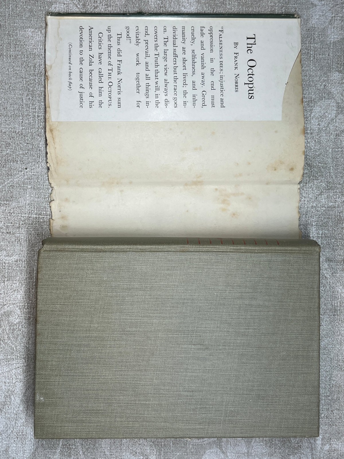 1954 The Octopus by Frank Norris Hardcover Doubleday & Company, Inc.