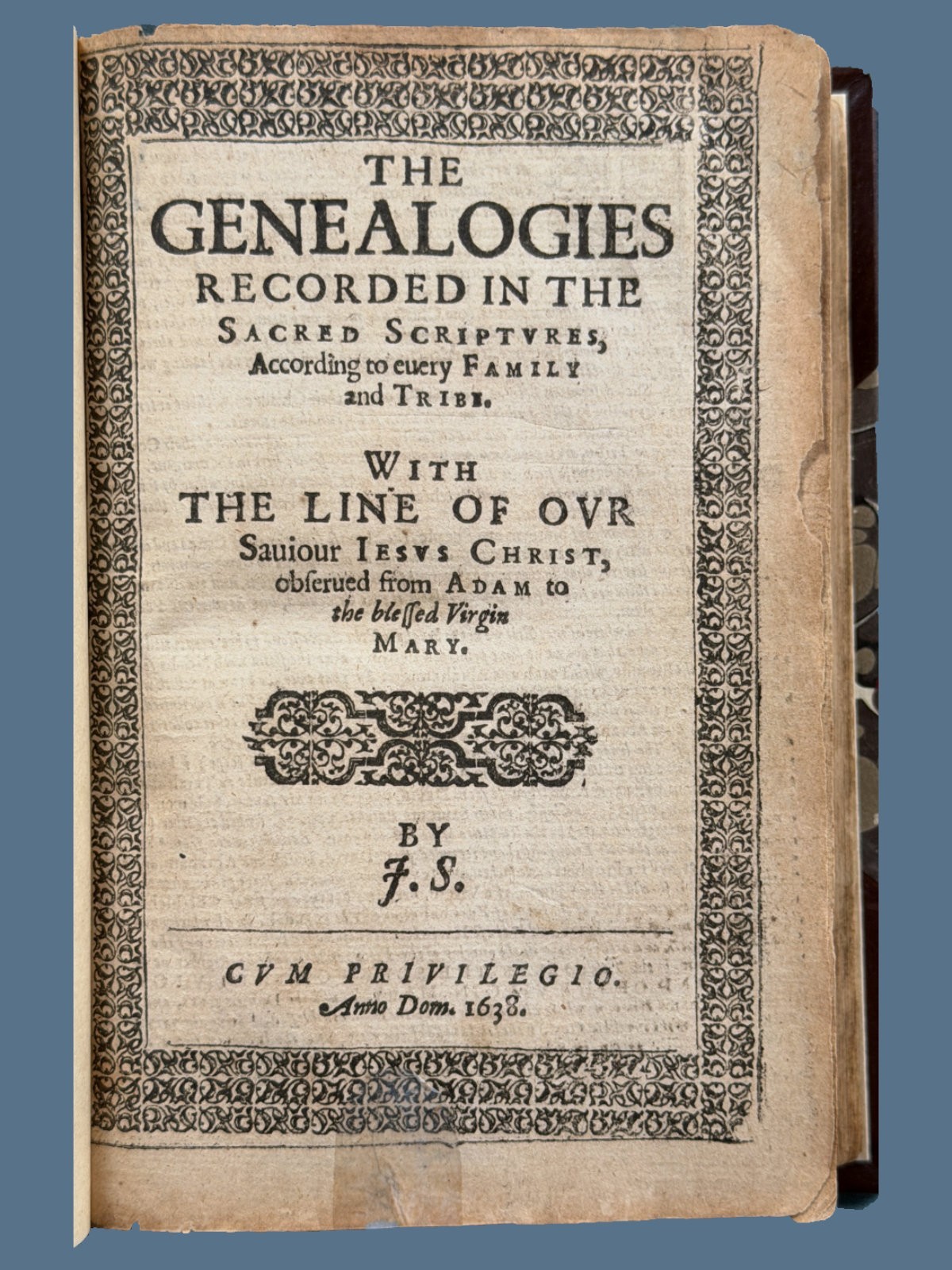 1639 Octavo King James Bible with Genealogies in Modern Binding