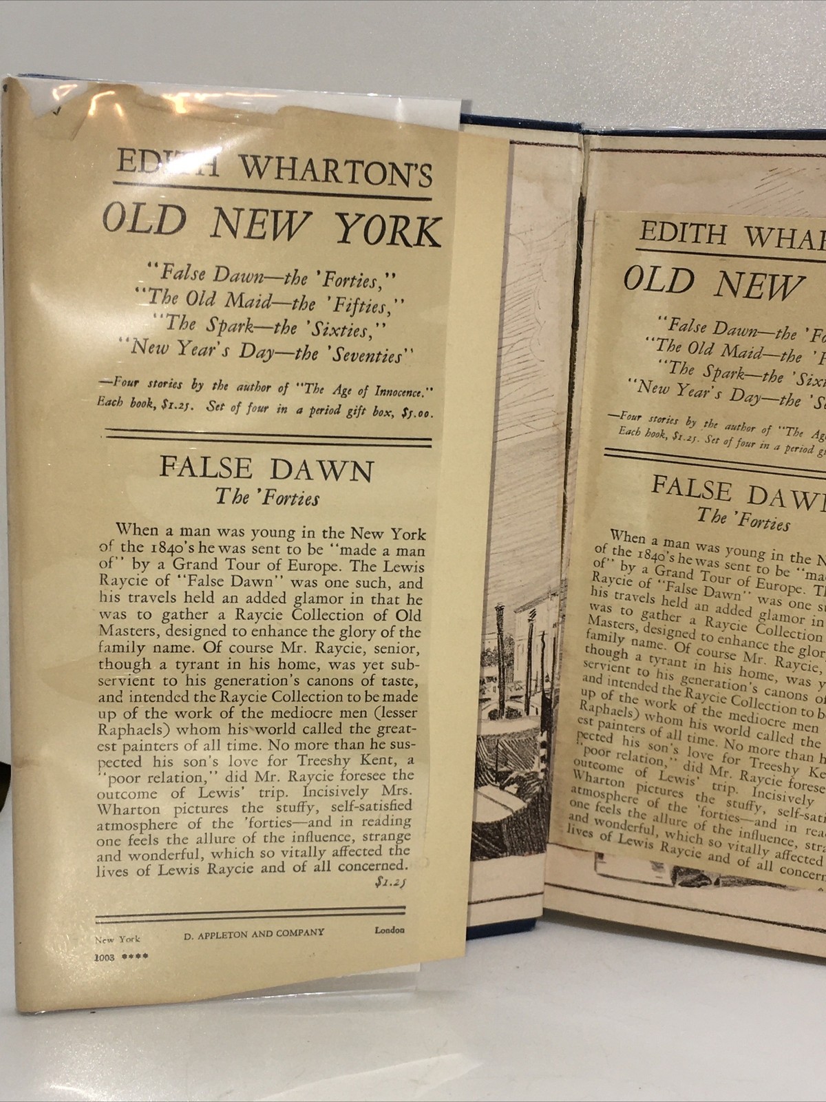 Rare 1924 Edith Wharton First Edition Old New York 4 Book Set, 1 SIGNED!! HCDJ