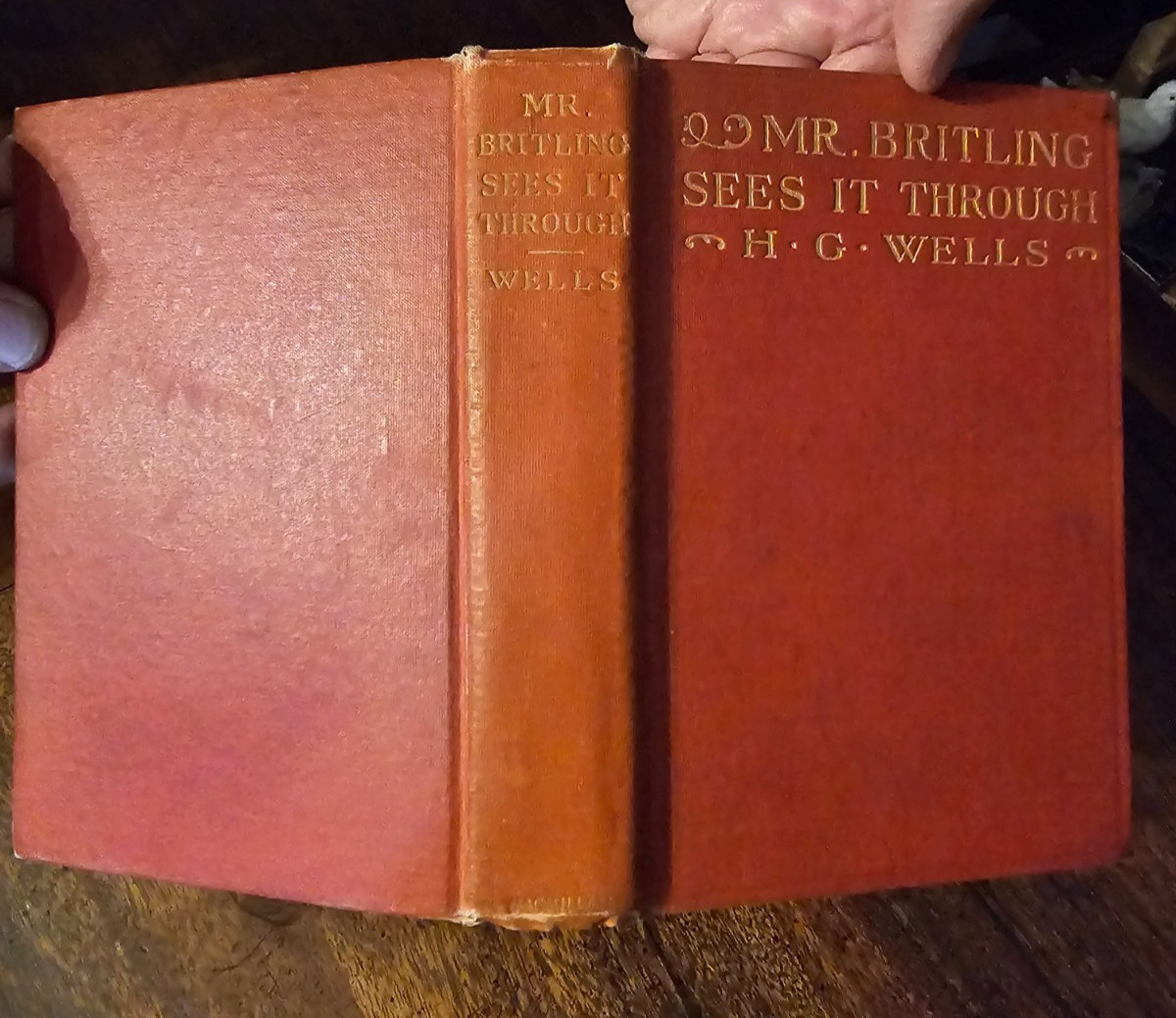 MR. BRITLING SEES IT THROUGH BY H. G. WELLS – 1916 HARDCOVER